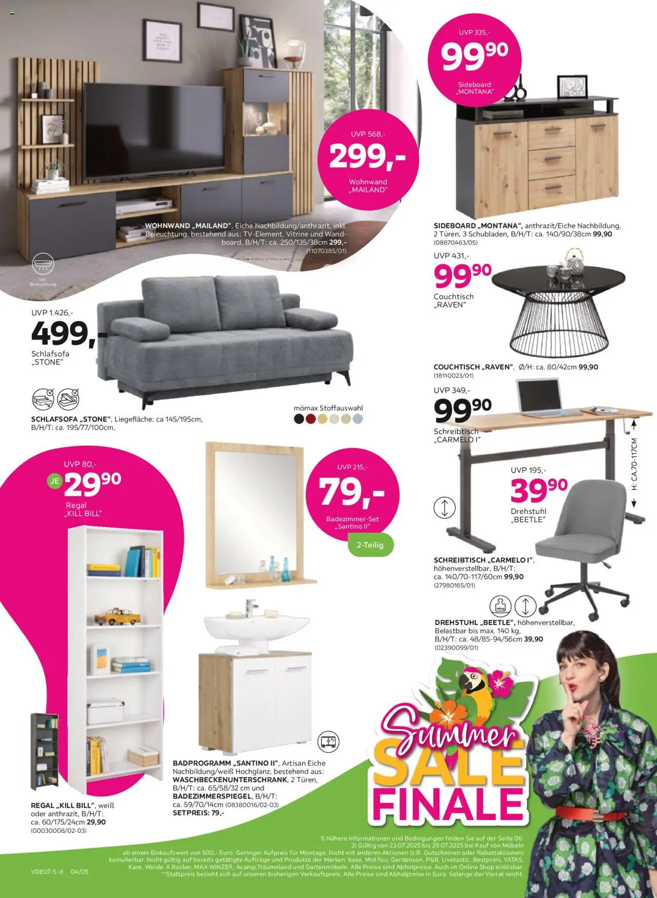 Mömax Prospekt 	 - gültig ab dem 21.07.2025 | Seite: 4 | Produkte: Schlafsofa, Vitrine, Couchtisch, Regal