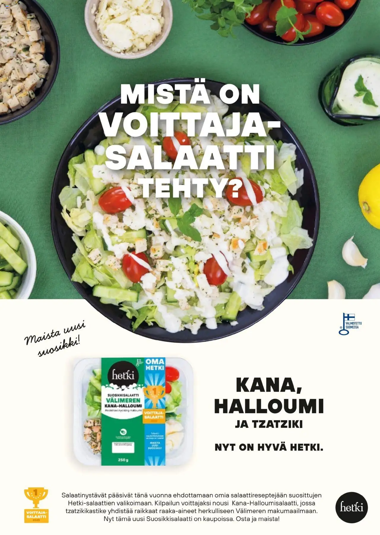  | Sivu: 18 | Tuotteet: Tzatziki, Halloumi, Salaatti