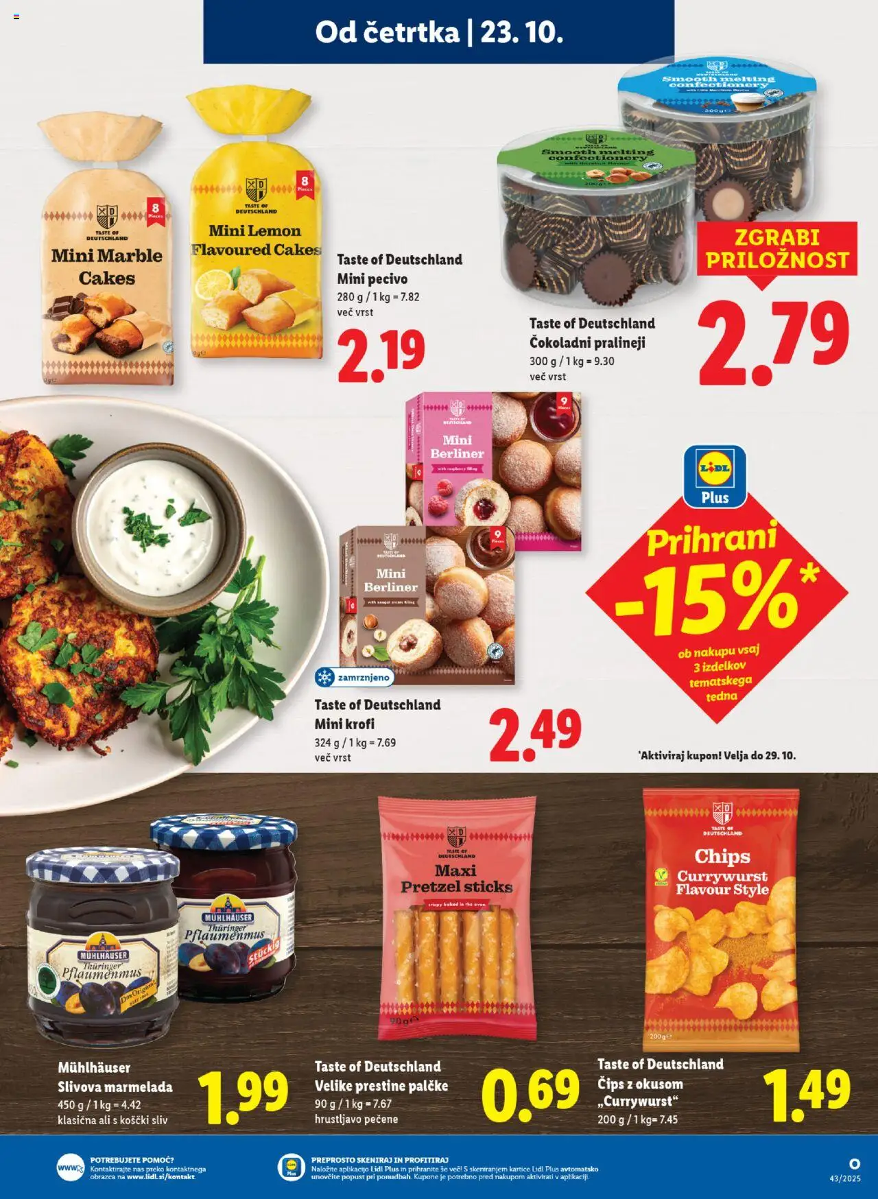 Novi Lidl katalog ponudbe – veljaven od 23.10.2025 | Stran: 25 | Izdelki: Marmelada, Cips
