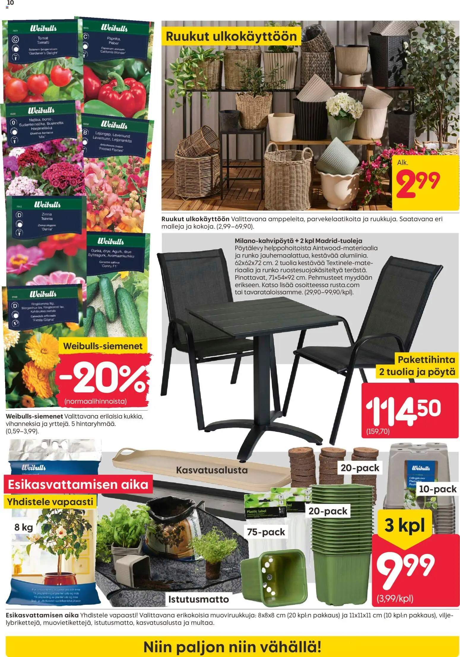 Rusta tarjoukset – voimassa 02.03.2026 alkaen | Sivu: 10 | Tuotteet: Pöytä