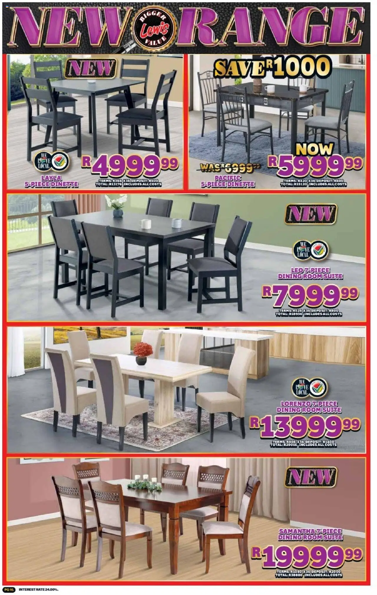 New Lewis Stores catalogue – valid from 01.10.2025 | Page: 16 | Products: Dining room suite