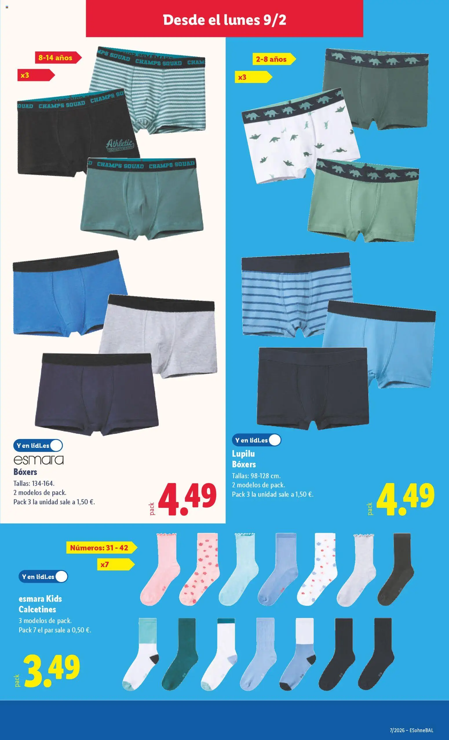 Lidl folleto de bazar │ válido desde el 09.02.2026 | Página: 17 | Productos: Boxers