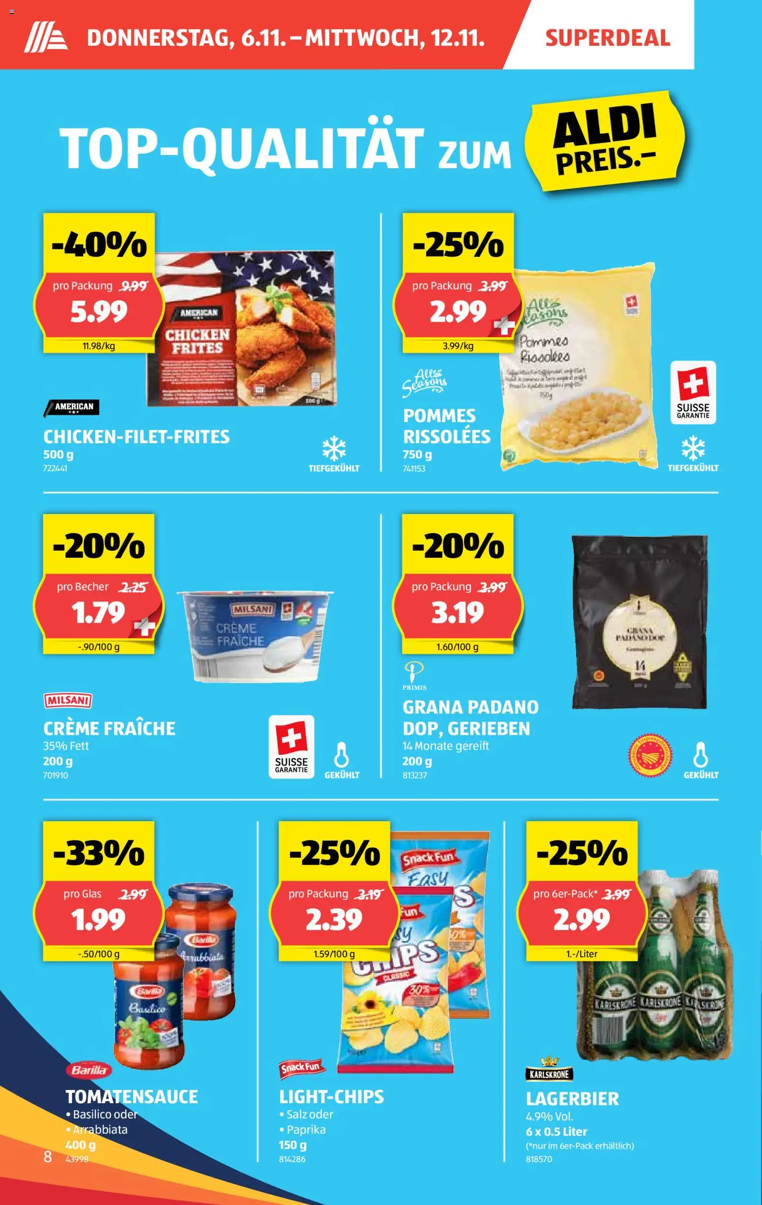 Aldi Aktionen – gültig ab 06.11.2025 | Seite: 9 | Produkte: Barilla, Salz, Creme