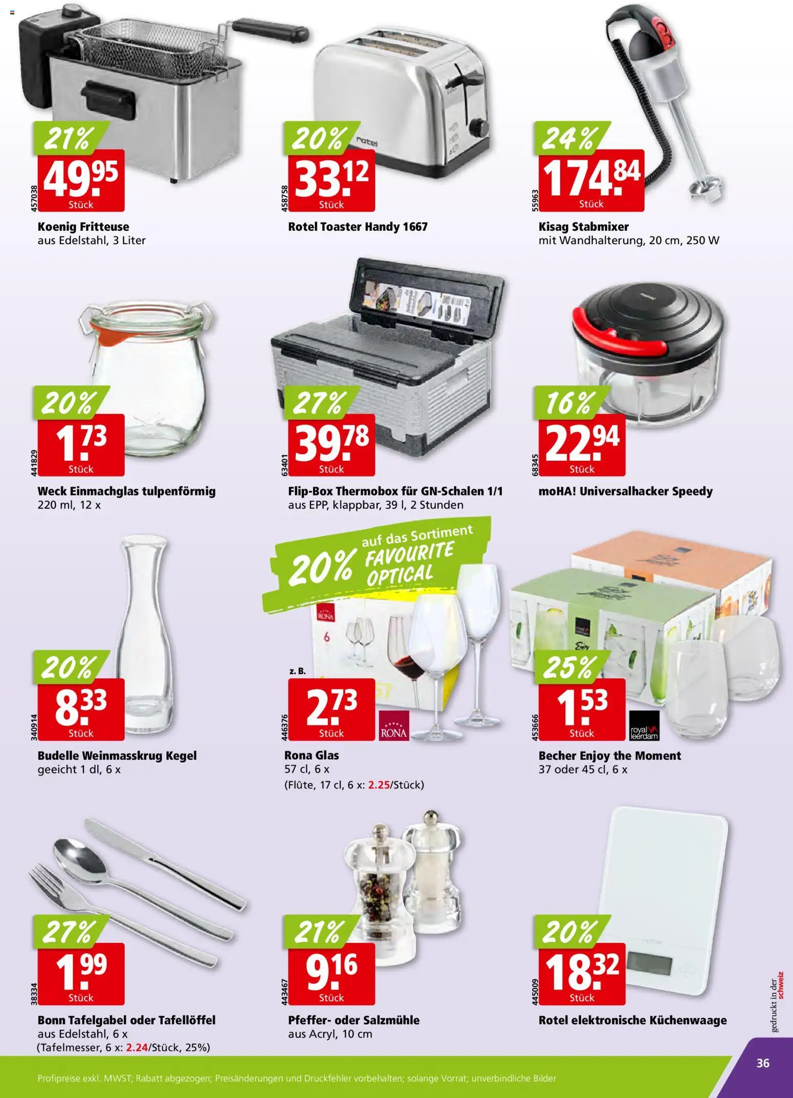 Aligro Aktionen – gültig ab 08.12.2025 | Seite: 36 | Produkte: Toaster, Pfeffer, Fritteuse, Bilder