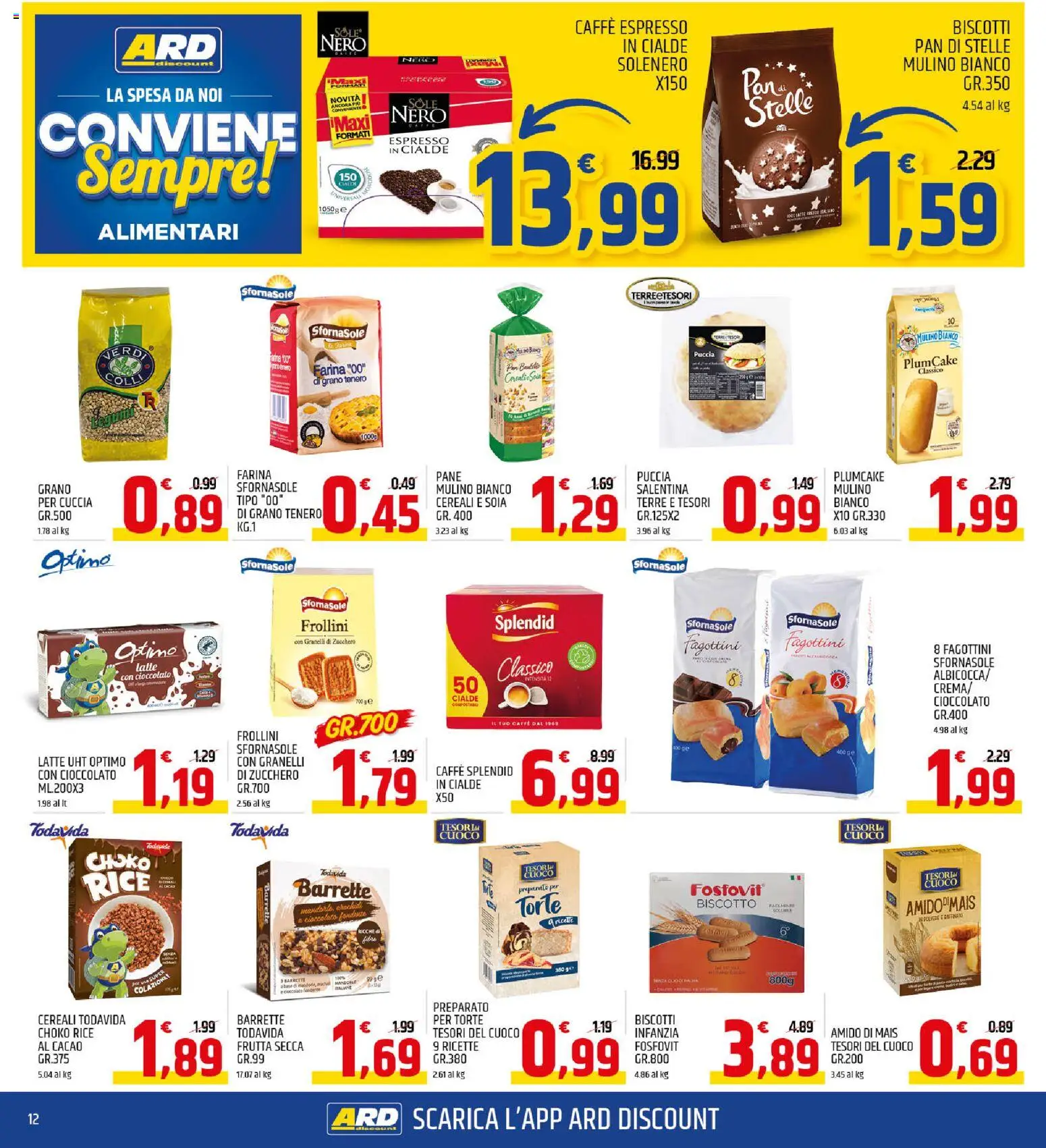 Volantino ARD Discount del 20.11.2025 | Pagina: 12 | Prodotti: Pane, Zucchero, Plumcake, Cacao