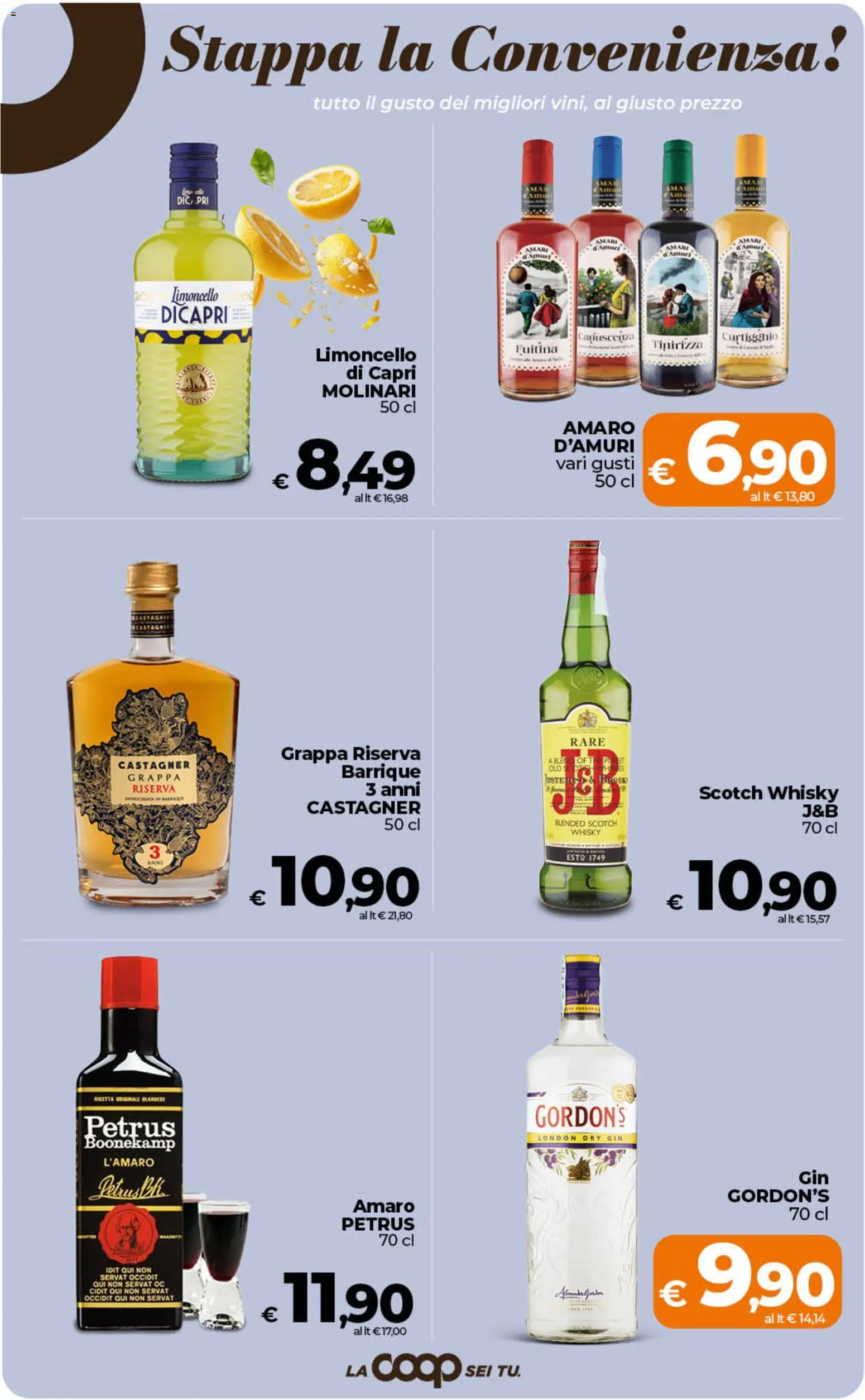 Volantino Ipercoop del 07.04.2026 | Pagina: 44 | Prodotti: Gin, Whisky, Limoncello, Grappa
