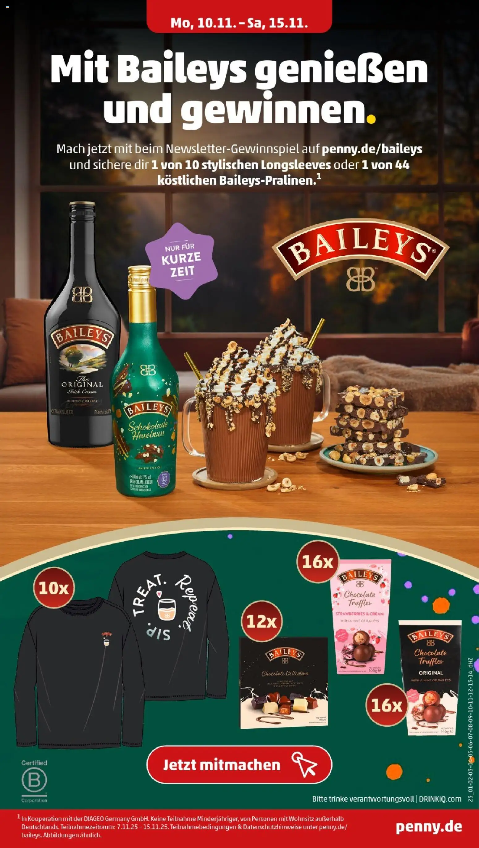 Penny - Saarland – gültig ab 10.11.2025 | Seite: 25 | Produkte: Schokolade, Baileys