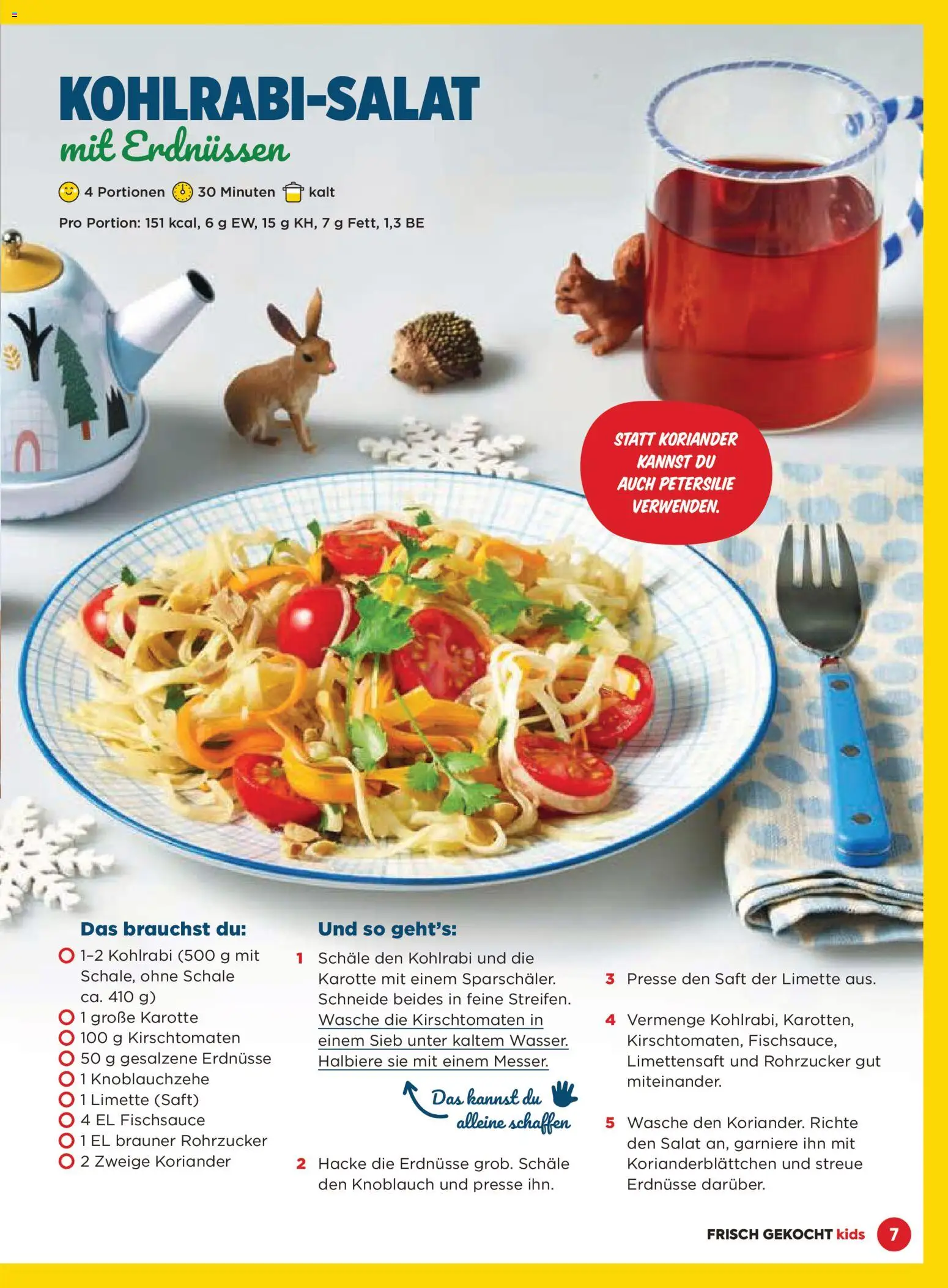 Billa  Frisch Gekocht Kids gültig ab 01.12.2025 | Seite: 7 | Produkte: Salat, Knoblauch, Папионка, Saft