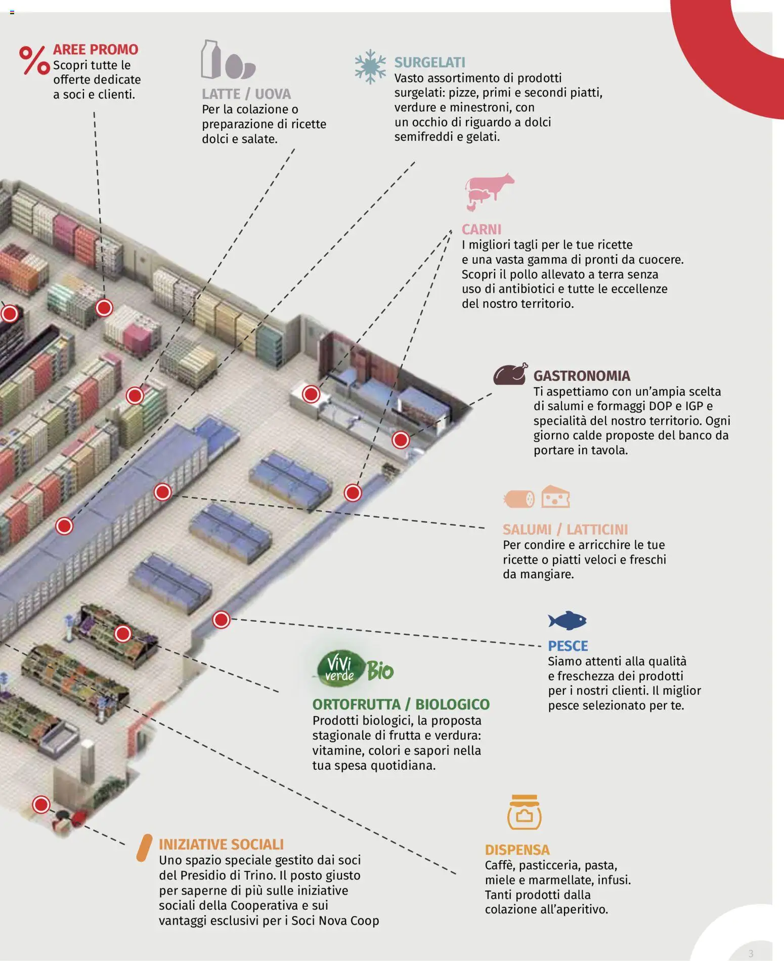 Volantino COOP del 12.03.2026 | Pagina: 3 | Prodotti: Pollo, Pesce, Latte, Miele