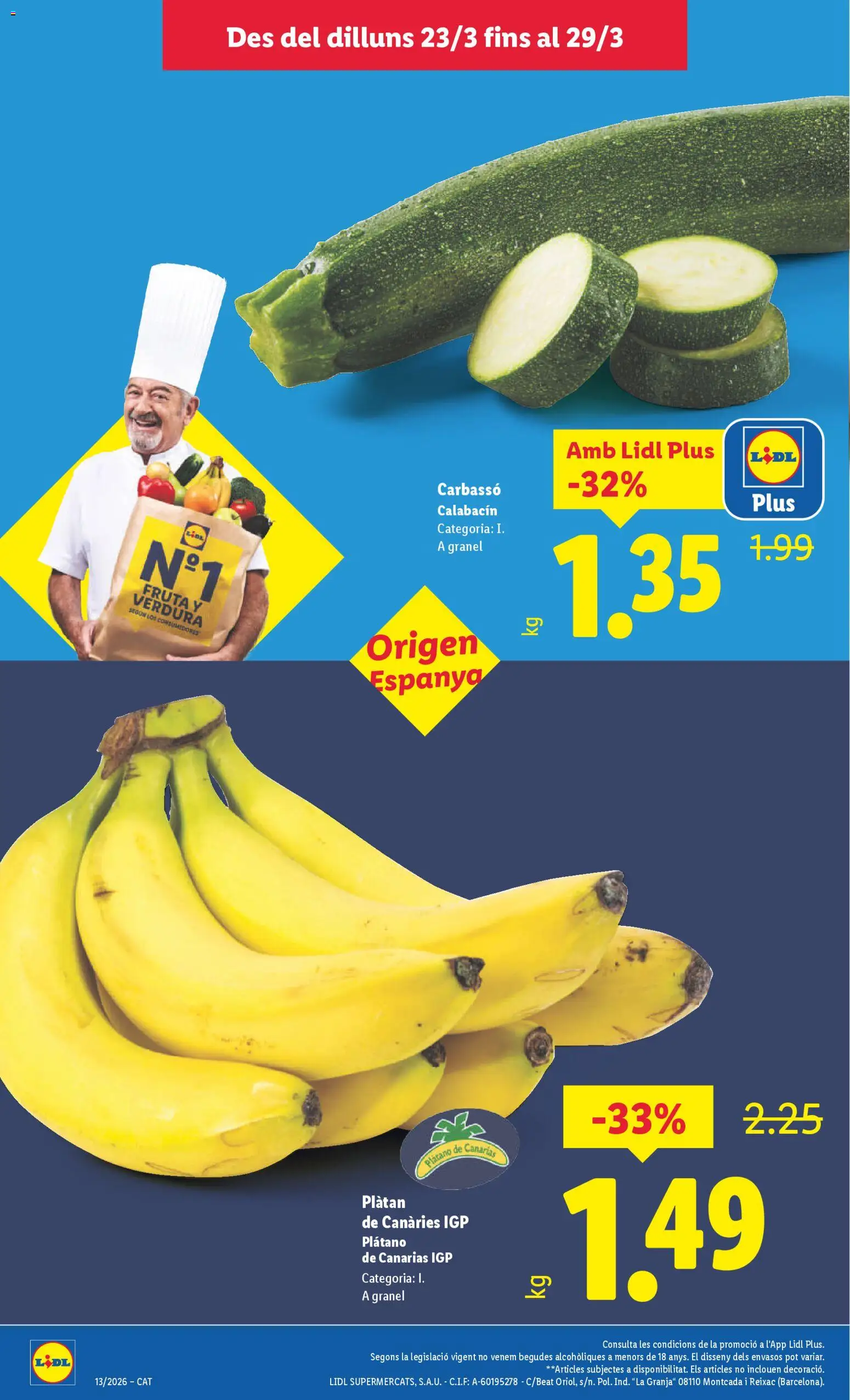 Lidl folleto │ válido desde el 23.03.2026 | Página: 2 | Productos: Calabacín