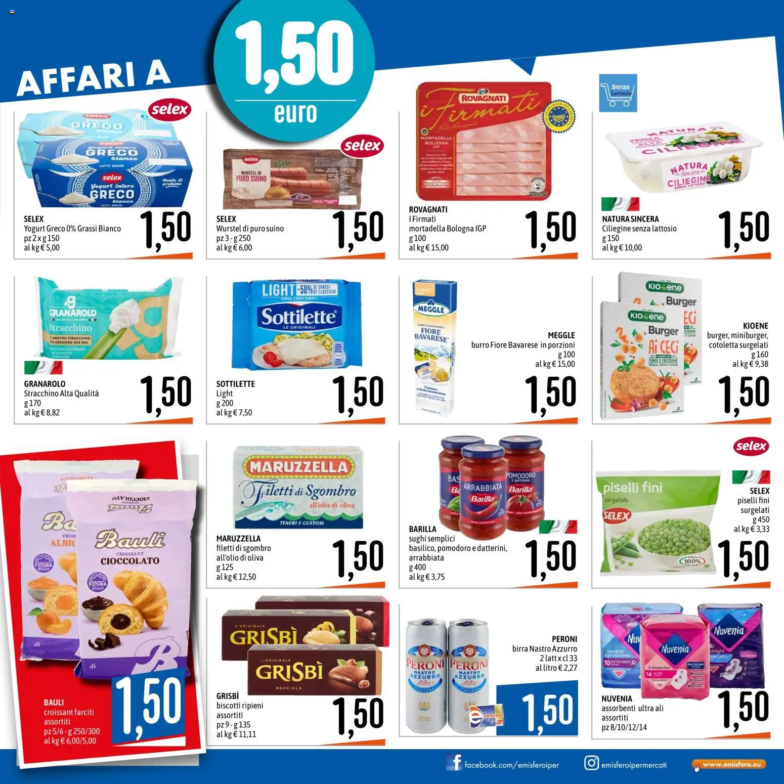 Volantino Emisfero del 22.01.2026 | Pagina: 5 | Prodotti: Yogurt greco, Cioccolato, Biscotti, Croissant