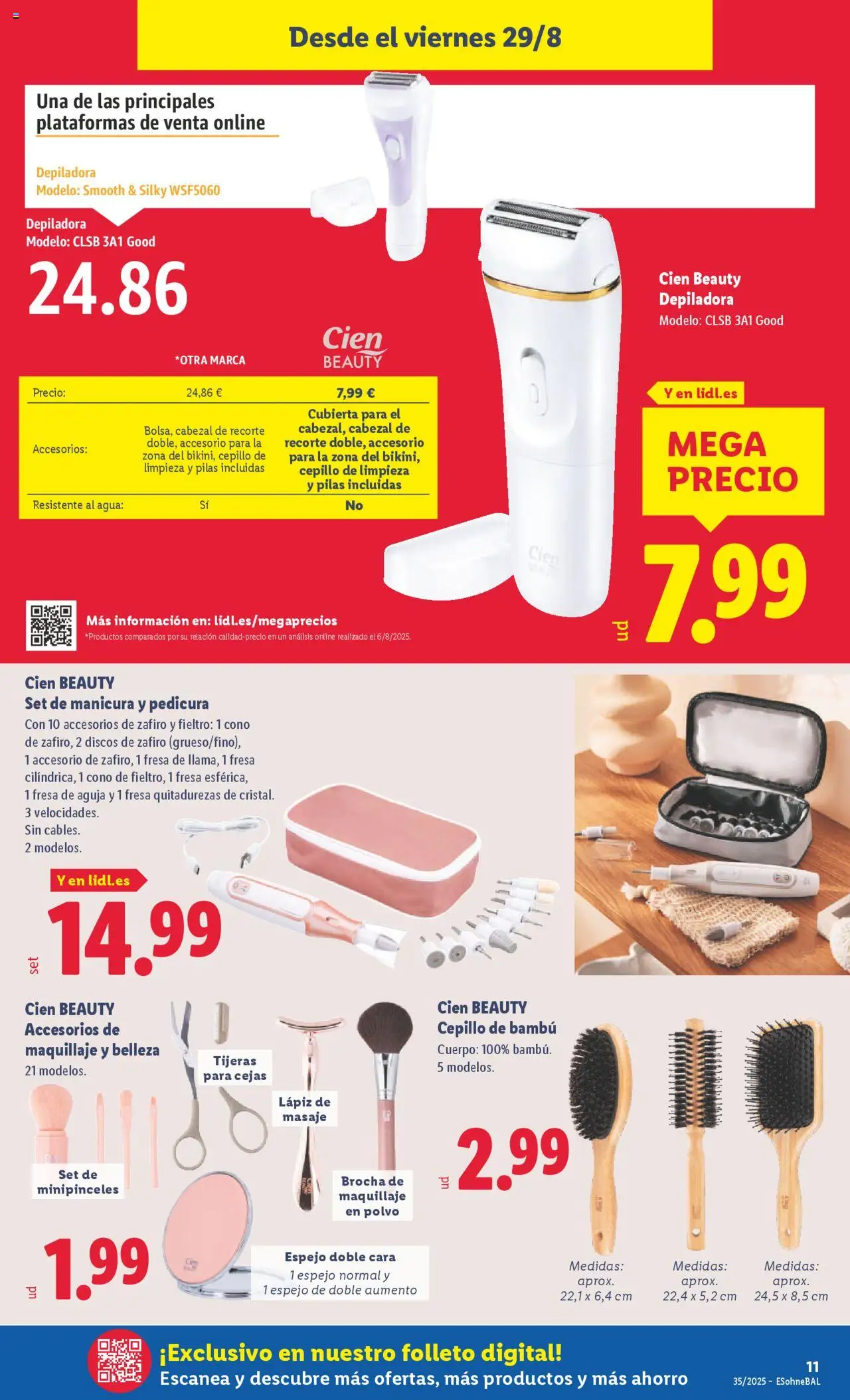 Lidl catálogo de bazar VAL │ válido desde el 25.08.2025 | Página: 25 | Productos: Polvo, Cepillo, Espejo, Brocha