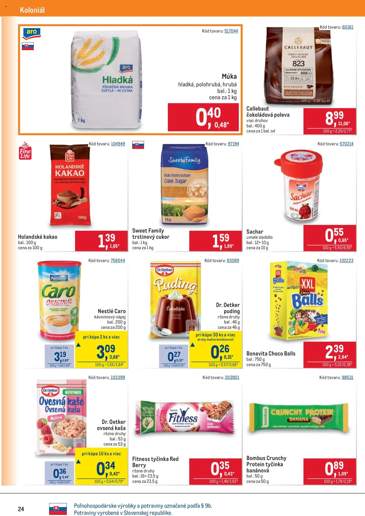 Nové Metro akcie – leták je platný od 25.02.2026 | Strana: 24 | Produkty: Puding, Čokoláda, Caro, Kakao