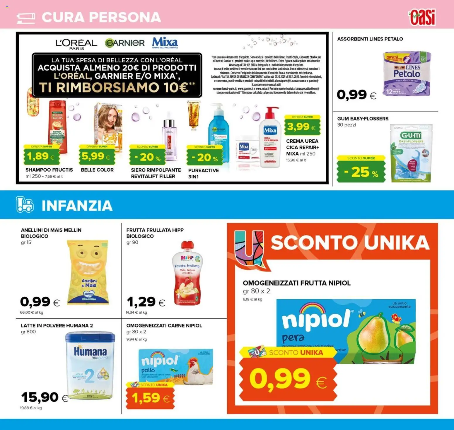 Volantino Oasi del 23.10.2025 | Pagina: 27 | Prodotti: Shampoo, Pollo, Frutta, Pera