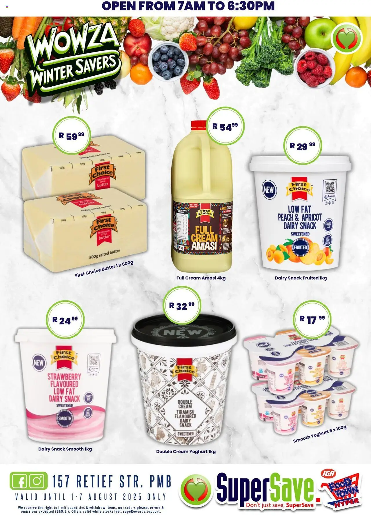 Super Save Specials │ valid from 08.08.2025 | Page: 51 | Products: Yoghurt, Butter, Cream, Peach
