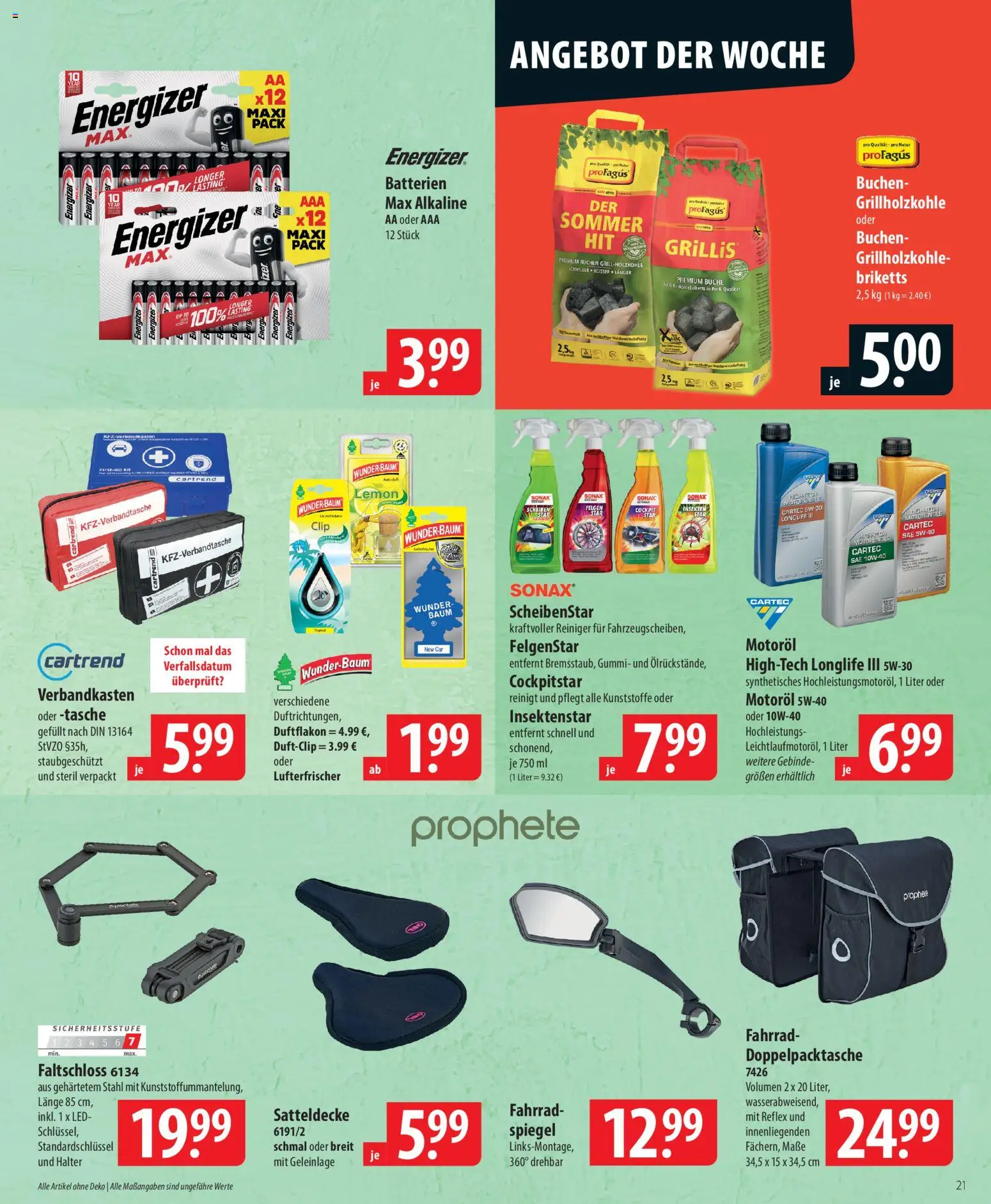 Famila Prospekt 	 – gültig ab 13.04.2026 | Seite: 21 | Produkte: Tasche, Batterien, Spiegel