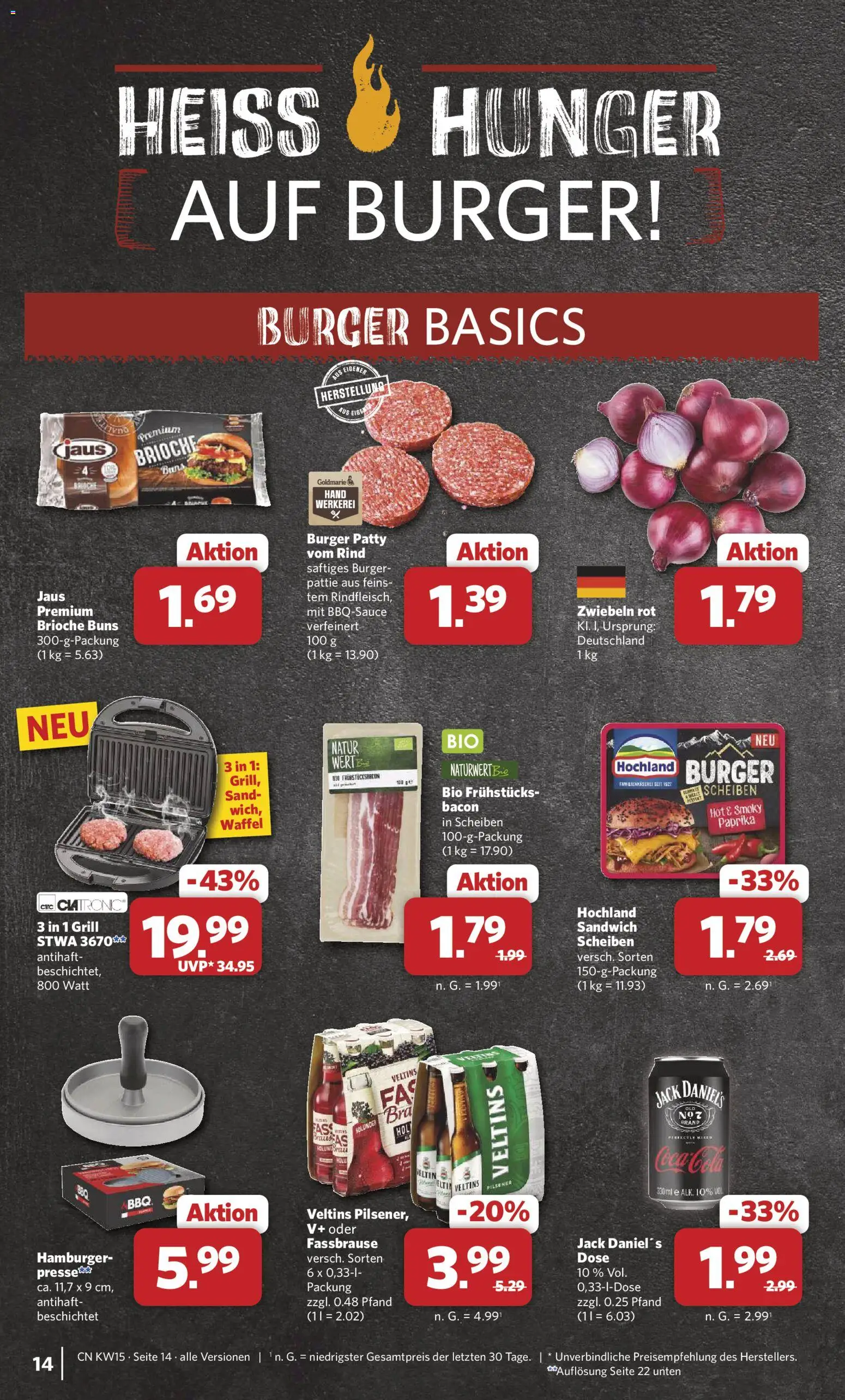 Combi Prospekt 	 – gültig ab 07.04.2026 | Seite: 14 | Produkte: Grill, Burger, Paprika, Fassbrause