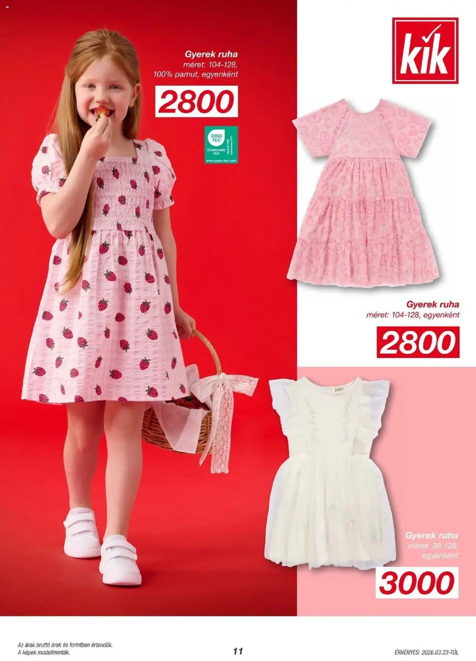 Kik akciós ujság - amely érvényes a következő dátumtól: 23.03.2026 | Oldal: 11 | Termékek: Ruha