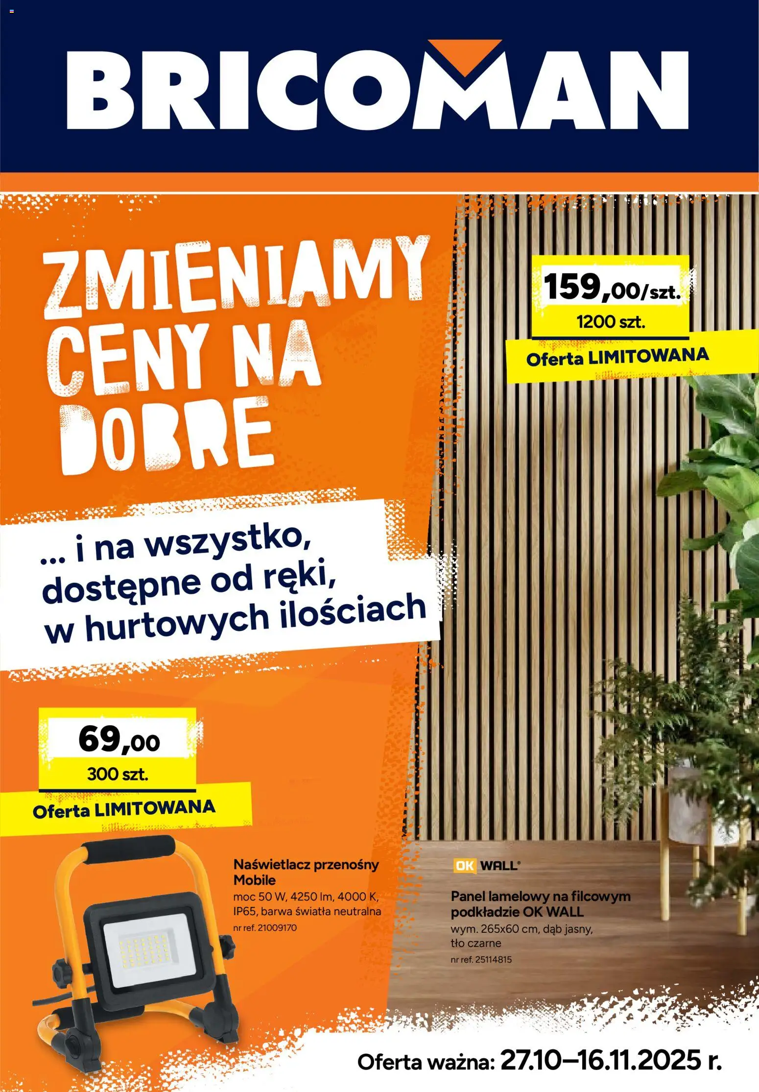 Bricoman Gazetka od 27.10.2025 | Strona: 1