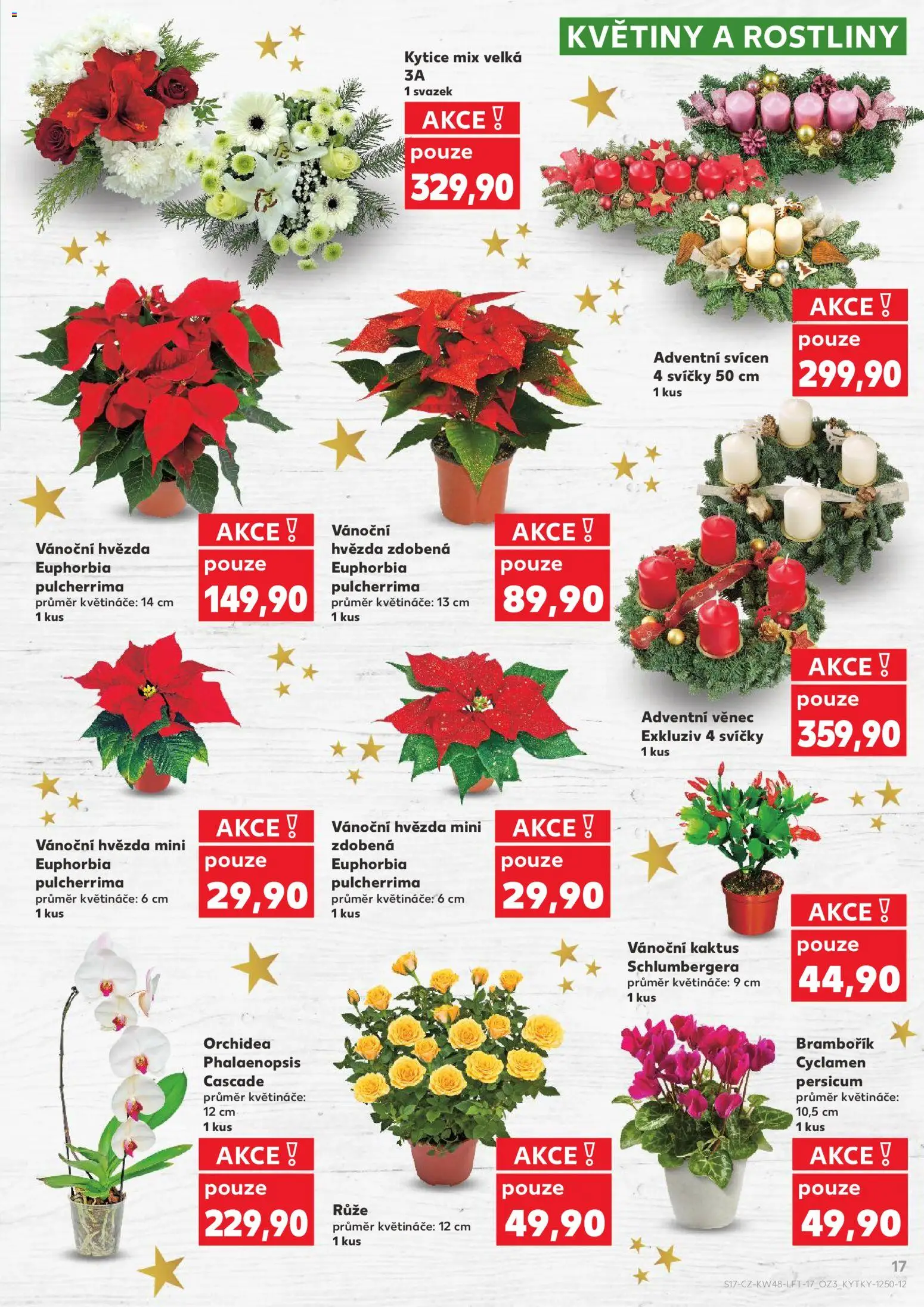 Kaufland leták - Ostrava od 26.11.2025 | Strana: 17 | Produkty: Svícen, Rostliny, Kytice, Květiny