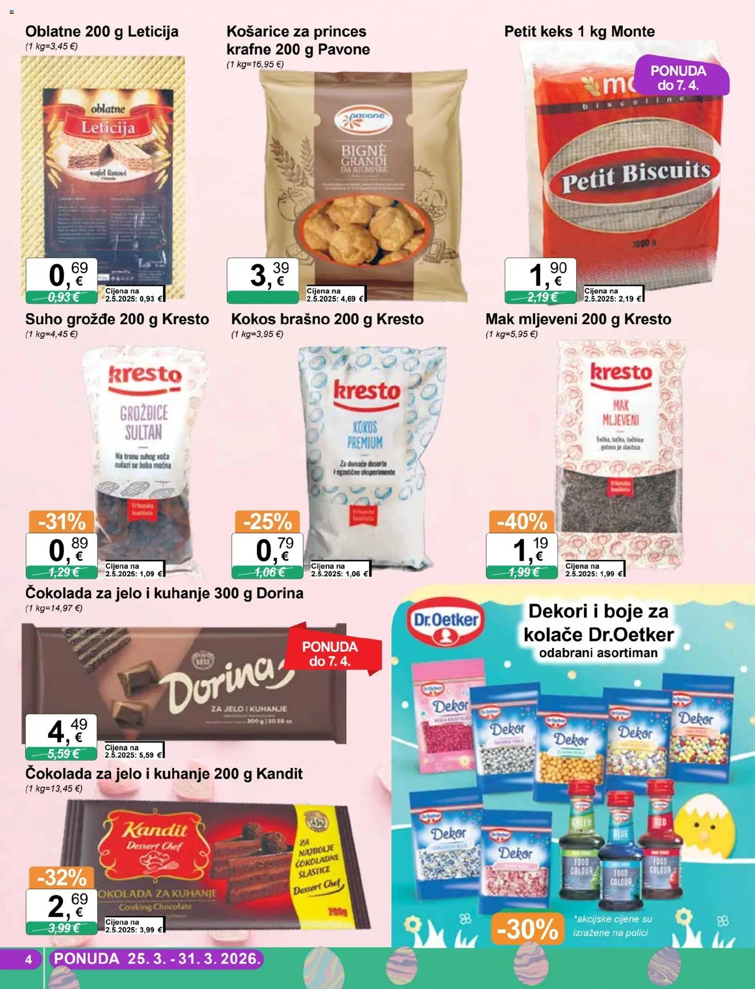 KTC katalog | vrijedi od 25.03.2026 | Stranica: 4 | Proizvodi: Oblatne, Čokolada, Keks, Grožđe