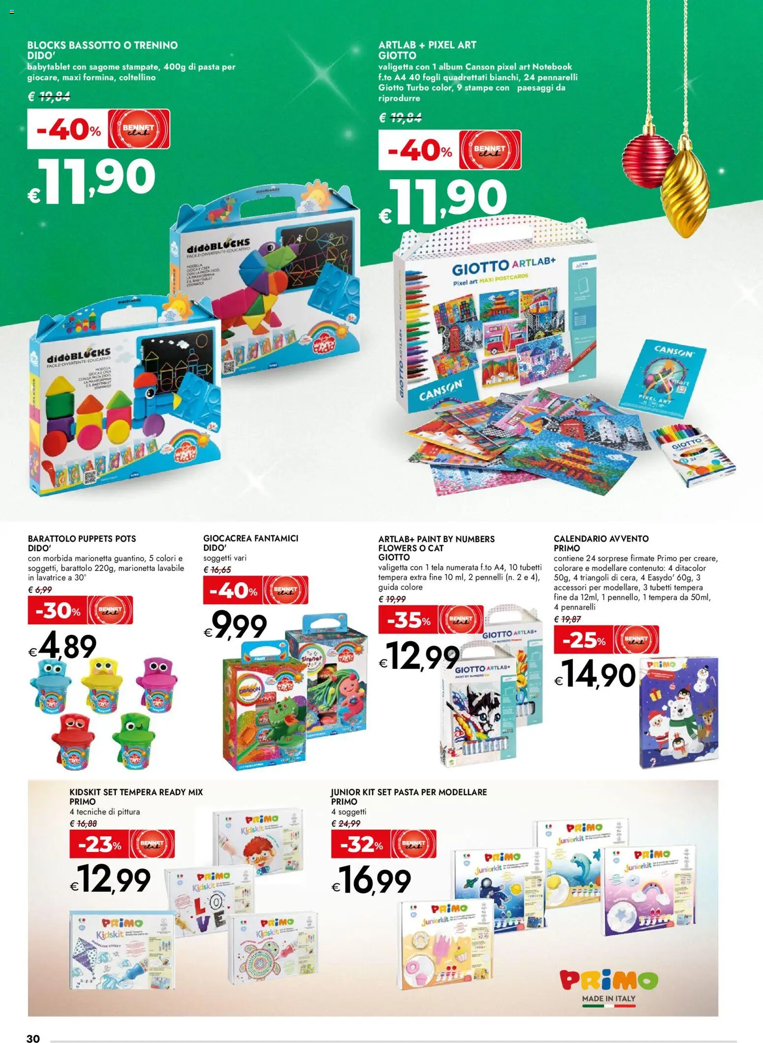 Volantino bennet del 06.11.2025 | Pagina: 30 | Prodotti: Pasta, Lavatrice, Pittura, Pennarelli