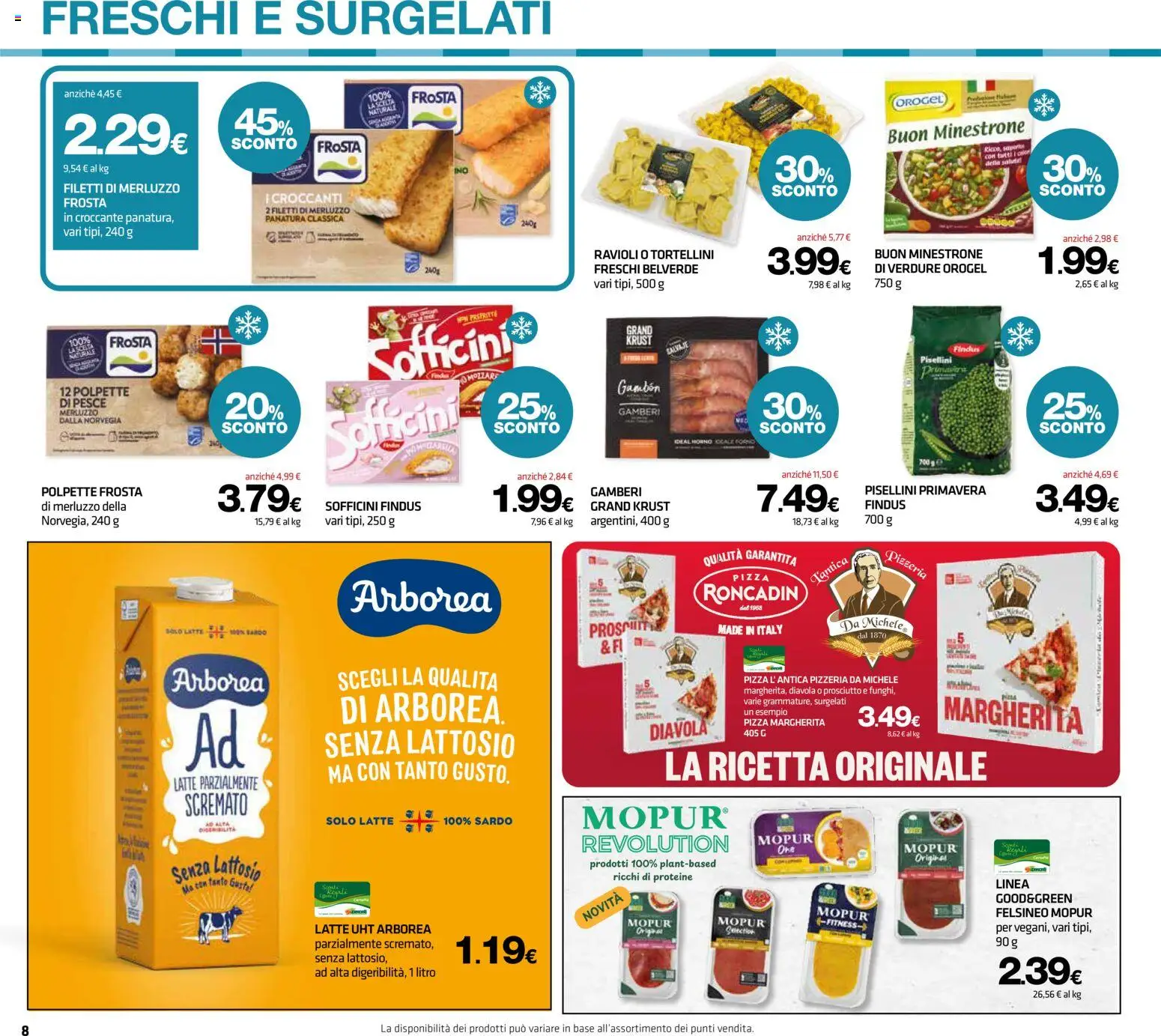 Volantino Superconti del 26.02.2026 | Pagina: 8 | Prodotti: Pesce, Latte, Prosciutto, Ravioli