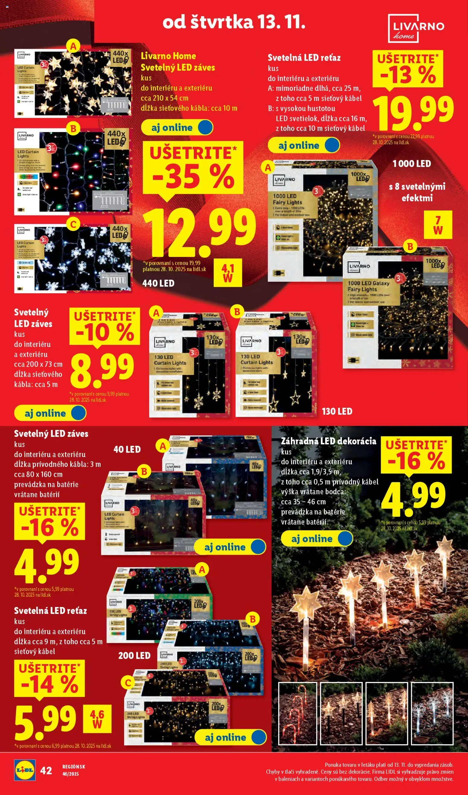 Nové Lidl akcie – leták je platný od 10.11.2025 | Strana: 88 | Produkty: Led, Kábel