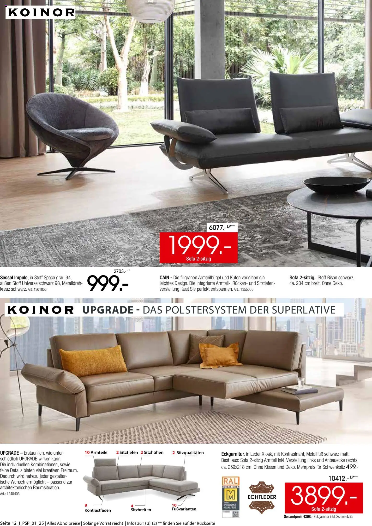 Zurbrüggen  Polstermöbel-Spezial – gültig ab 27.10.2025 | Seite: 12 | Produkte: Kissen, Sofa, Sessel