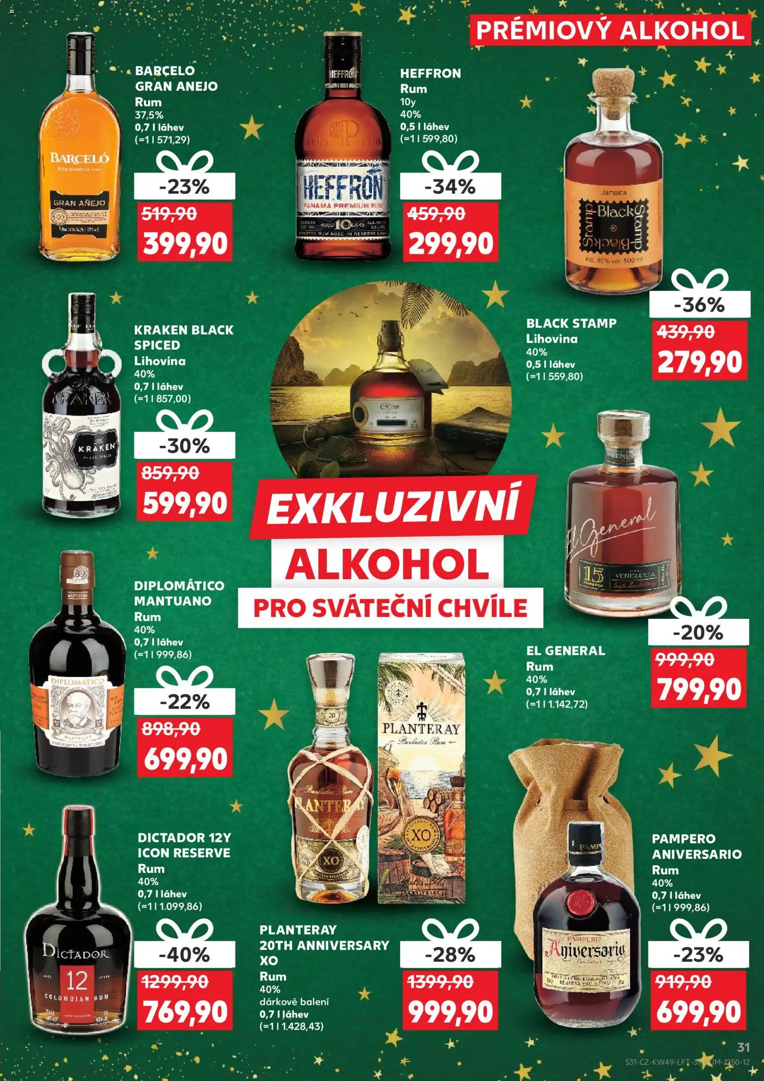 Kaufland leták - Praha 8 od 03.12.2025 | Strana: 31 | Produkty: Rum, Diplomatico, Diplomatico rum, Diplomático Mantuano