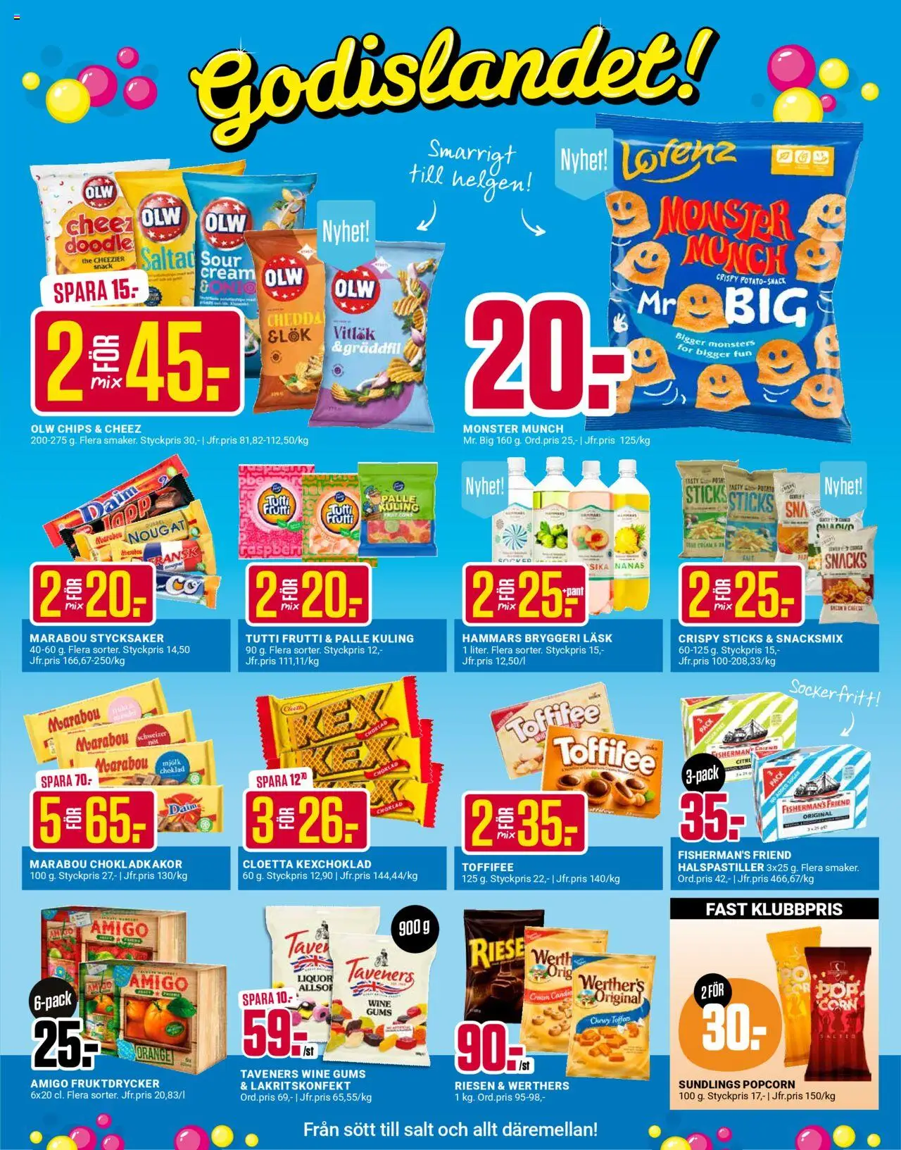 ÖoB reklamblad aktuell från 29.09.2025 | Sida: 5 | Produkter: Salt, Chips, Tutti frutti, Mjölk