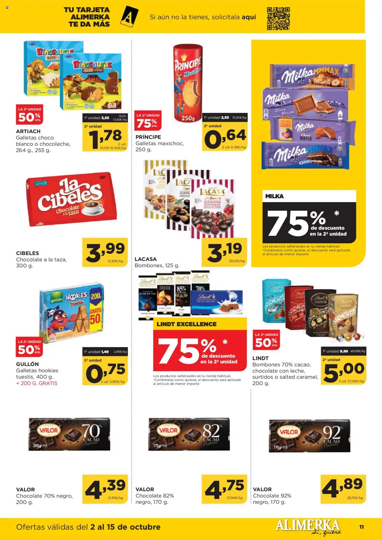 Alimerka folleto Castilla y León │ válido desde el 02.10.2025 | Página: 11 | Productos: Chocolate, Κεραία, Té, Φρυγανιές σικάλεως