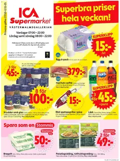ICA Supermarket - Stockholm - Förhandsvisning av reklamblad från butik ICA Supermarket aktuell från 27.10.2025