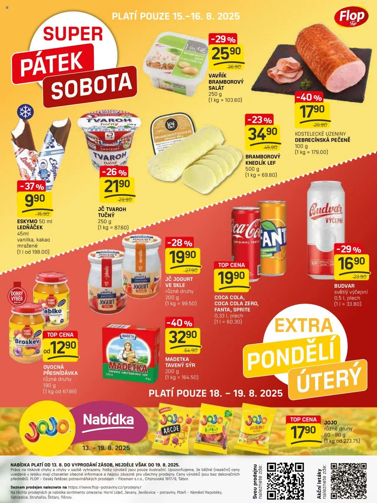 Flop leták - FlopTop od 13.08.2025 | Strana: 16 | Produkty: Tavený sýr, Bramborový salát, Jogurt, Uzeniny