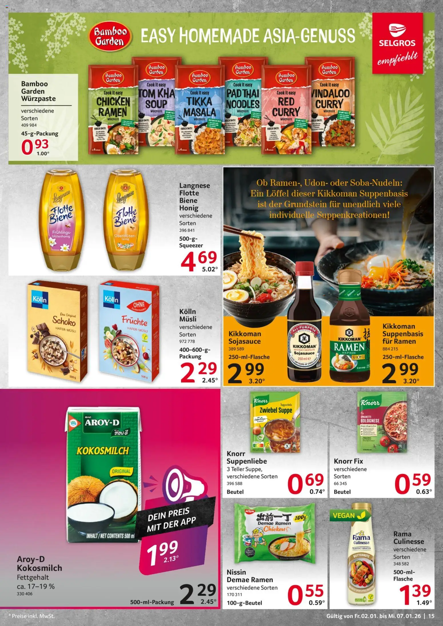 Selgros Prospekt 	 – gültig ab 02.01.2025 | Seite: 15 | Produkte: Musli, Langnese, Kolln, Knorr