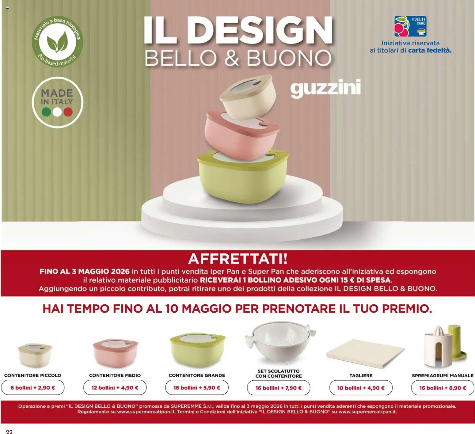 Volantino Pan del 30.04.2026 | Pagina: 22 | Prodotti: Tagliere, Contenitore, Spremiagrumi