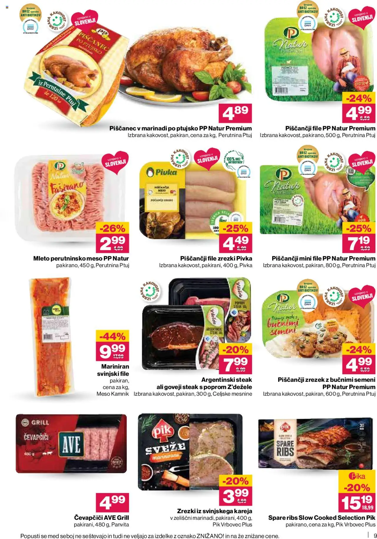 Novi Mercator katalog ponudbe – veljaven od 16.10.2025 | Stran: 9 | Izdelki: Čevapčiči, Zrezki, Grill