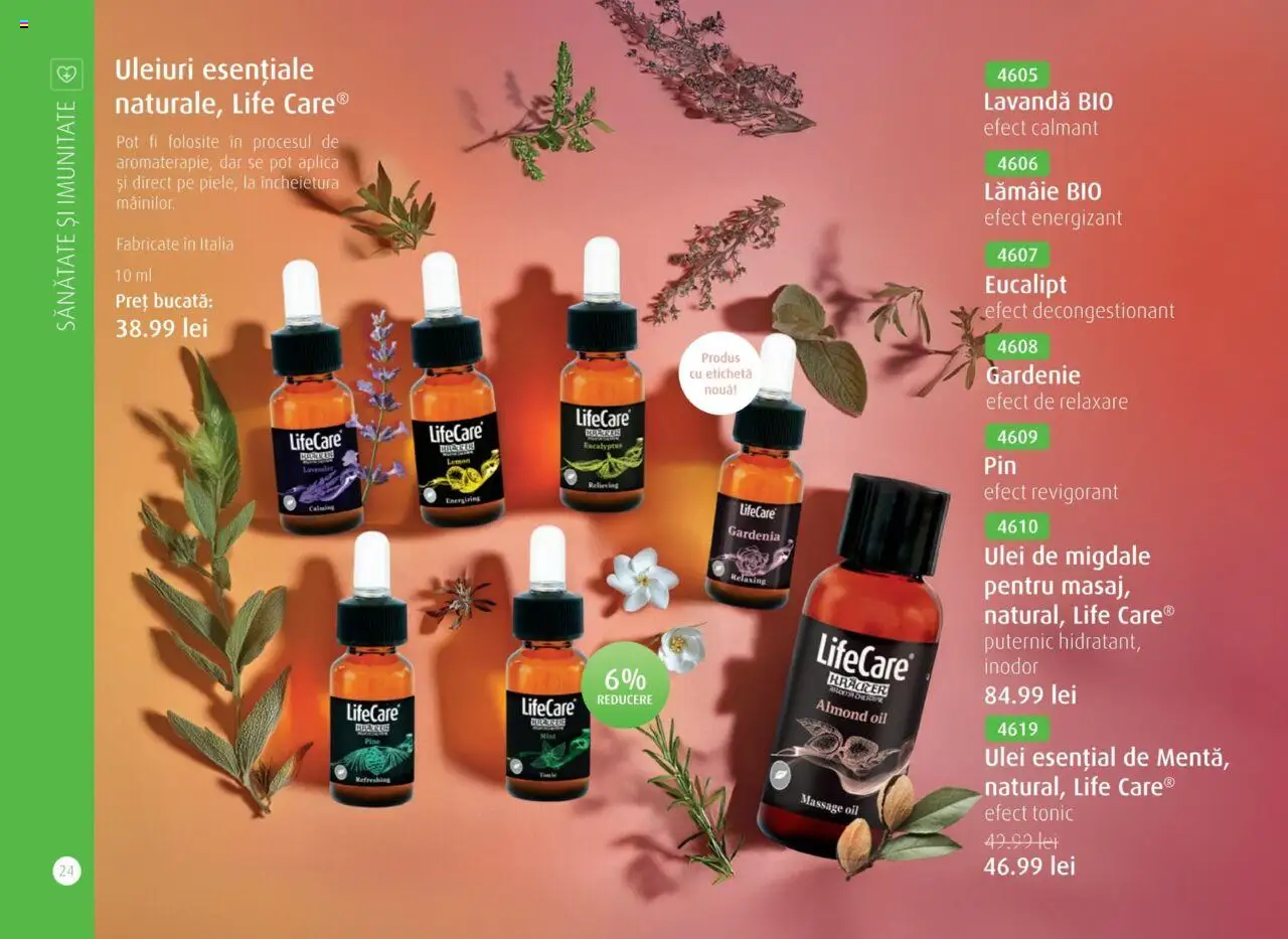 Life Care catalog - Aprilie/Octombrie – valabil de la 01.04.2025 | Pagină: 26 | Produse: Şerit ödül, Migdale, Ulei, Lămâie