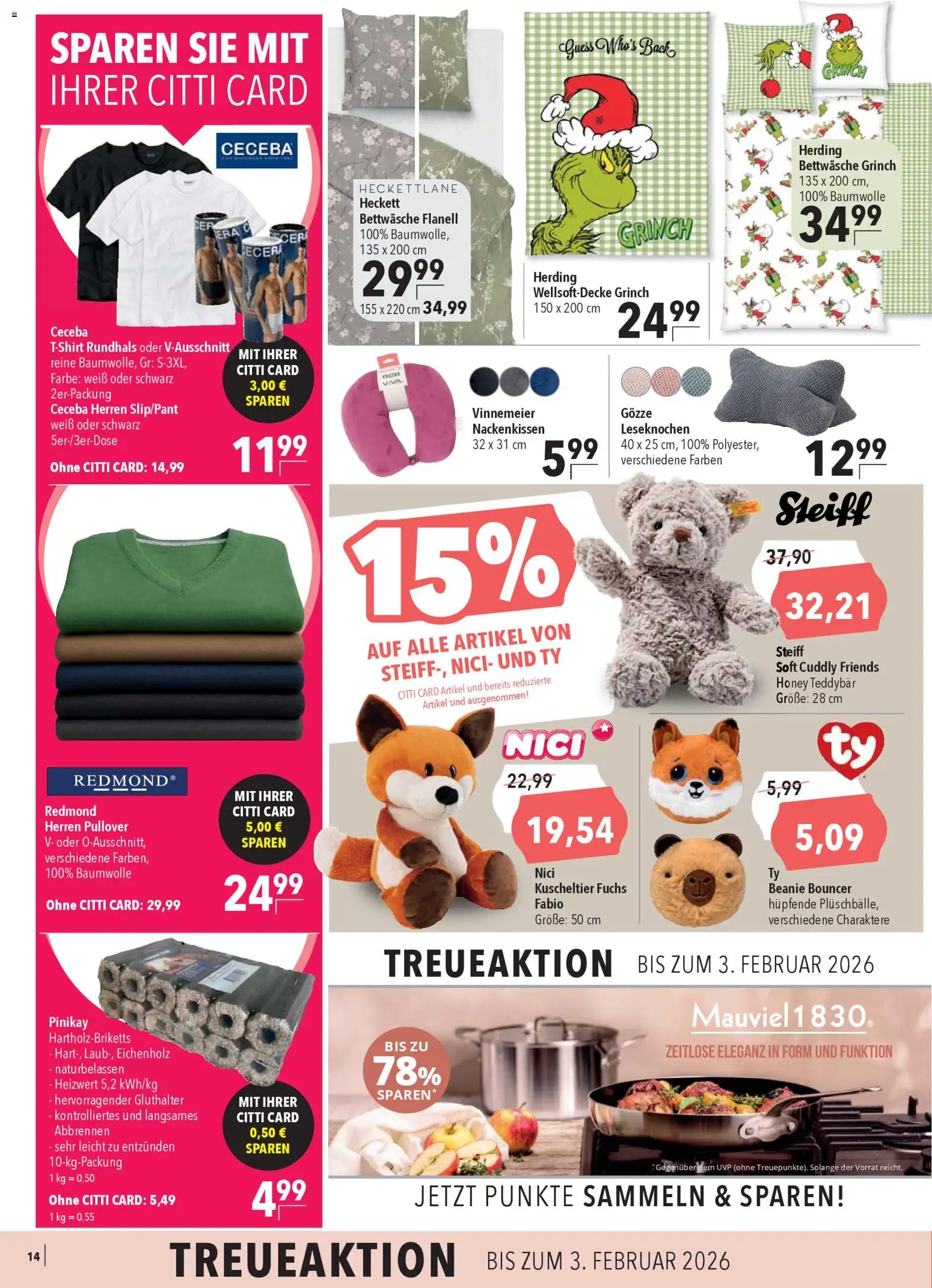 CITTI Markt Prospekt 	 – gültig ab 19.11.2025 | Seite: 16 | Produkte: Bettwäsche, Pullover