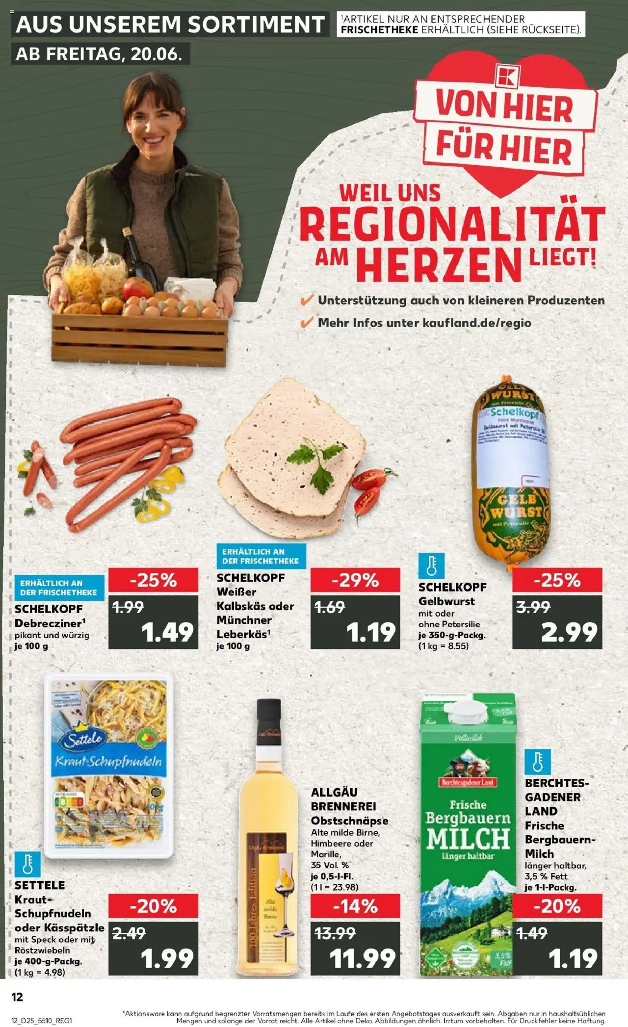 Kaufland prospekt Kaufbeuren	 - gültig ab dem 22.06.2025 | Seite: 25 | Produkte: Milch, Wurst, Himbeere, Petersilie