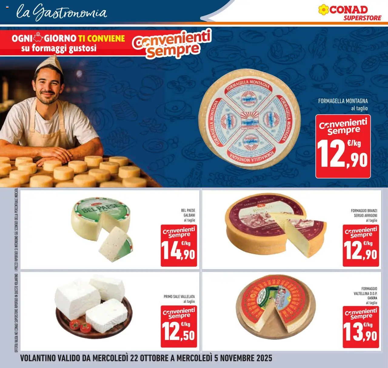 Volantino Conad del 22.10.2025 | Pagina: 34 | Prodotti: Sale, Formaggio