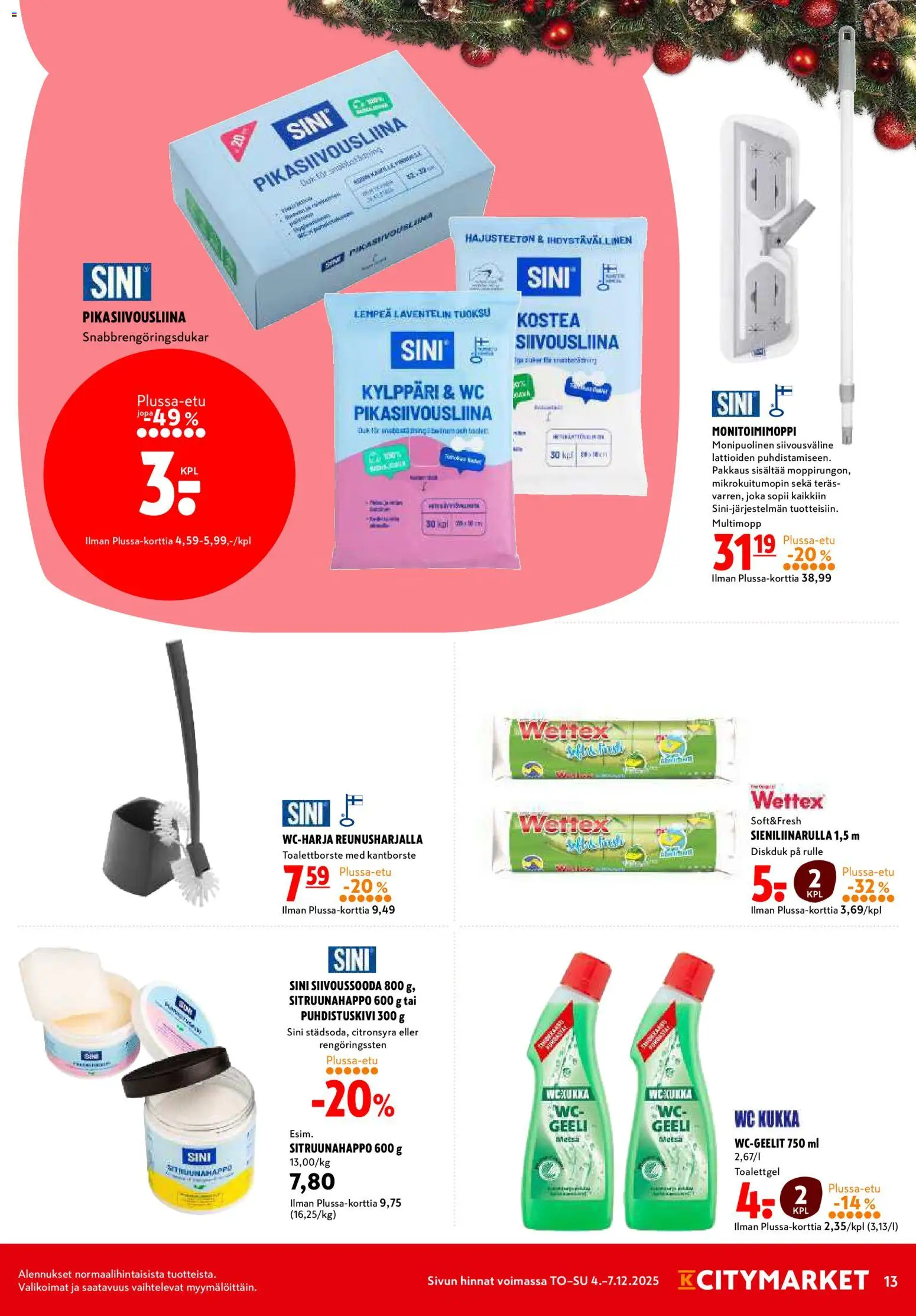 K-Citymarket tarjoukset – voimassa 04.12.2025 alkaen | Sivu: 13