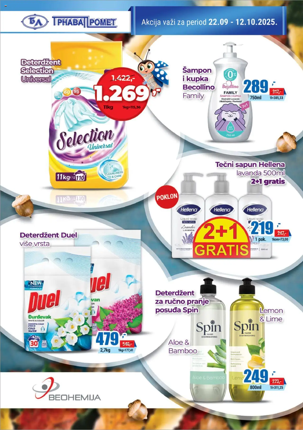 Trnava Promet katalog - važi od 22.09.2025 | Strana: 26 | Proizvode: Deterdžent, Tečni sapun, Šampon, Sapun