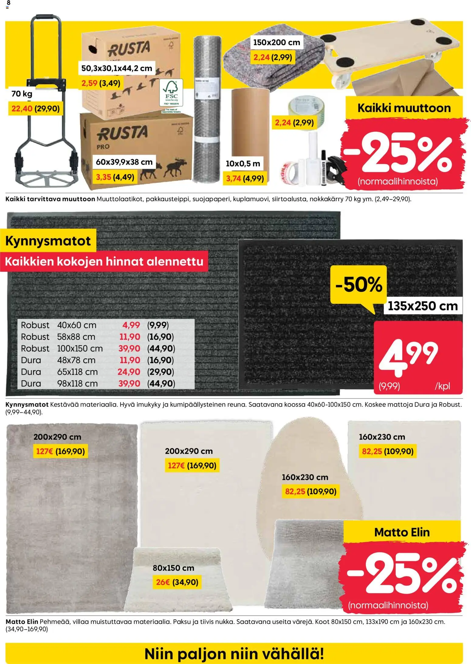 Rusta tarjoukset – voimassa 05.01.2026 alkaen | Sivu: 8 | Tuotteet: Matto
