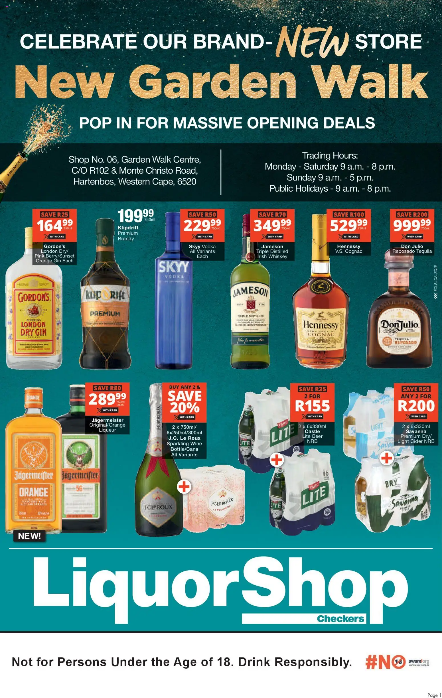 New Checkers catalogue – valid from 16.04.2026 | Page: 1 | Products: Cider, Light, Wine, Vodka