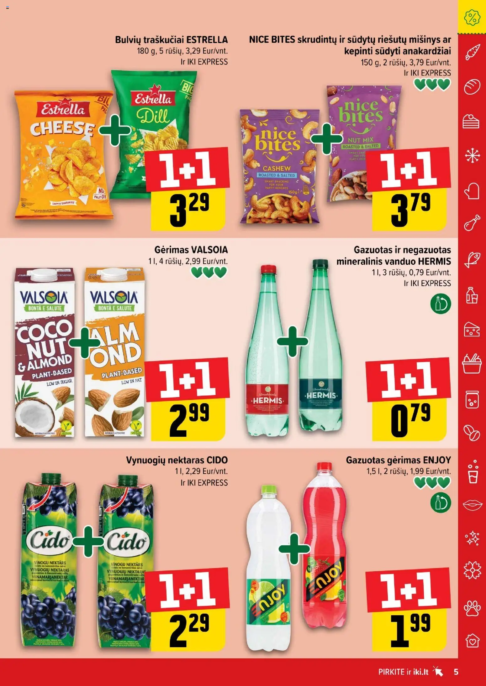 IKI akcijos nuo 12.01.2026 | Puslapis: 5 | Prekių: Traškučiai, Mineralinis vanduo