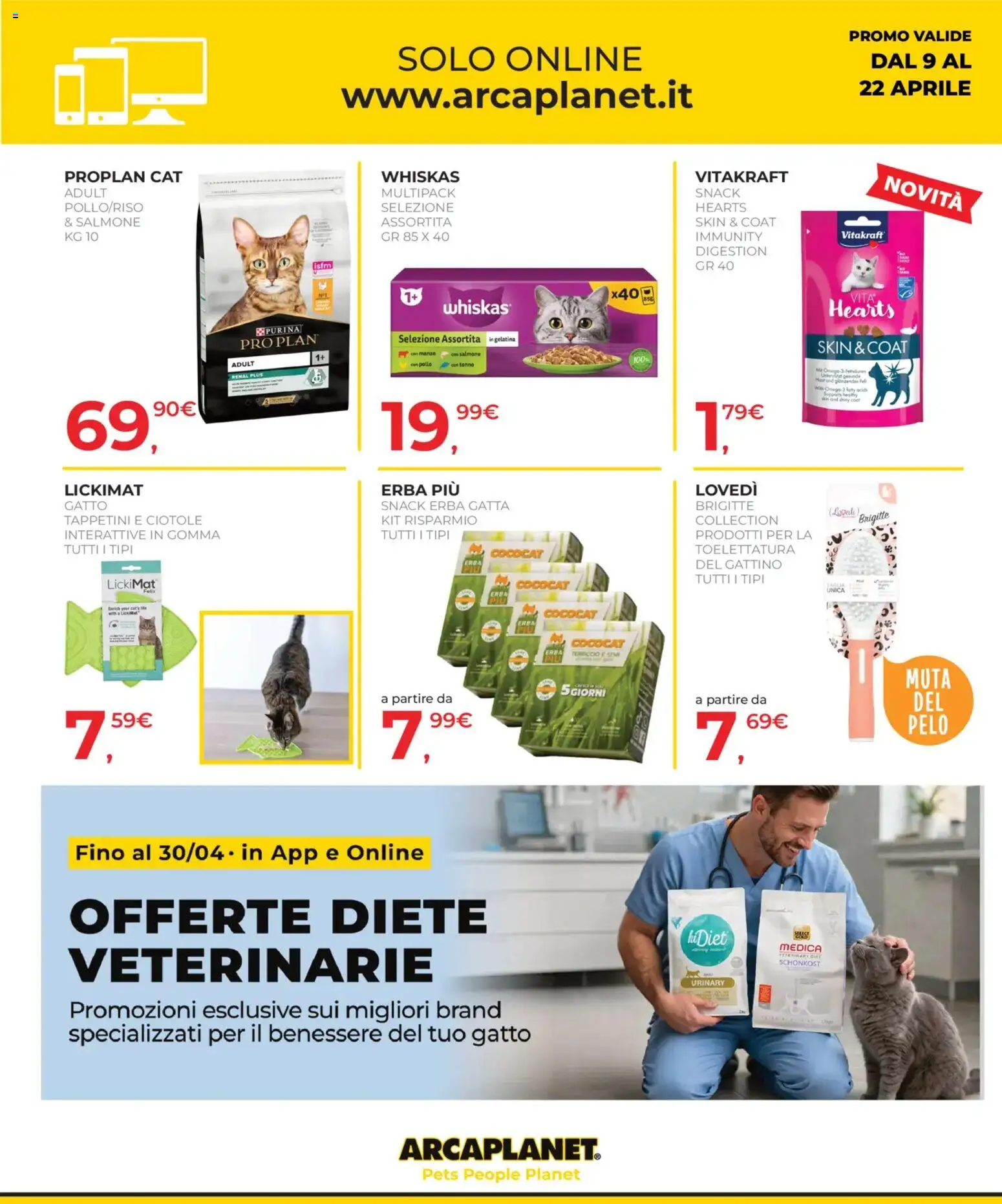 Volantino Arcaplanet del 09.04.2026 | Pagina: 44 | Prodotti: Pollo, Salmone, Tonno