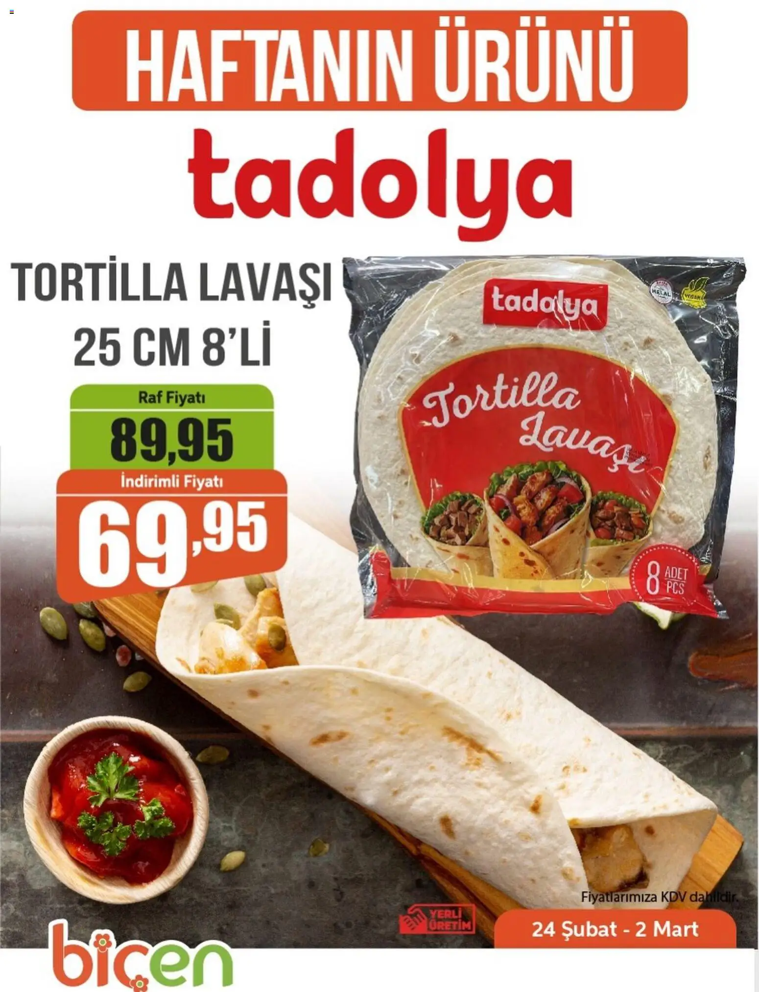 Biçen Market - Haftanın Ürünü - 24.02.2026 tarihinden itibaren geçerlidir | Sayfa: 1 | Ürünler: Raf