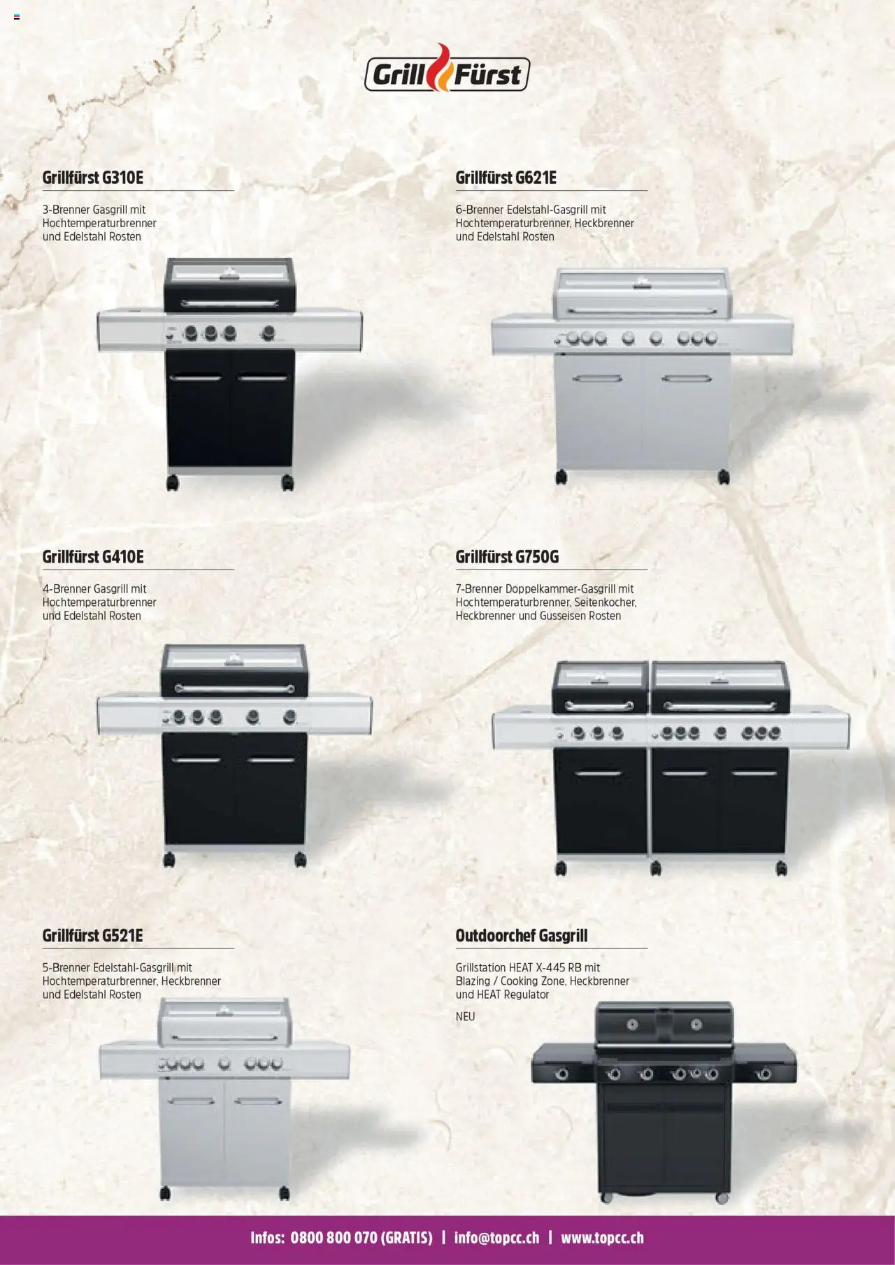 TopCC Aktionen Sortiment Sbroschure Grillfurtst 2025 ab 23.06.2025 | Seite: 12 | Produkte: Grill