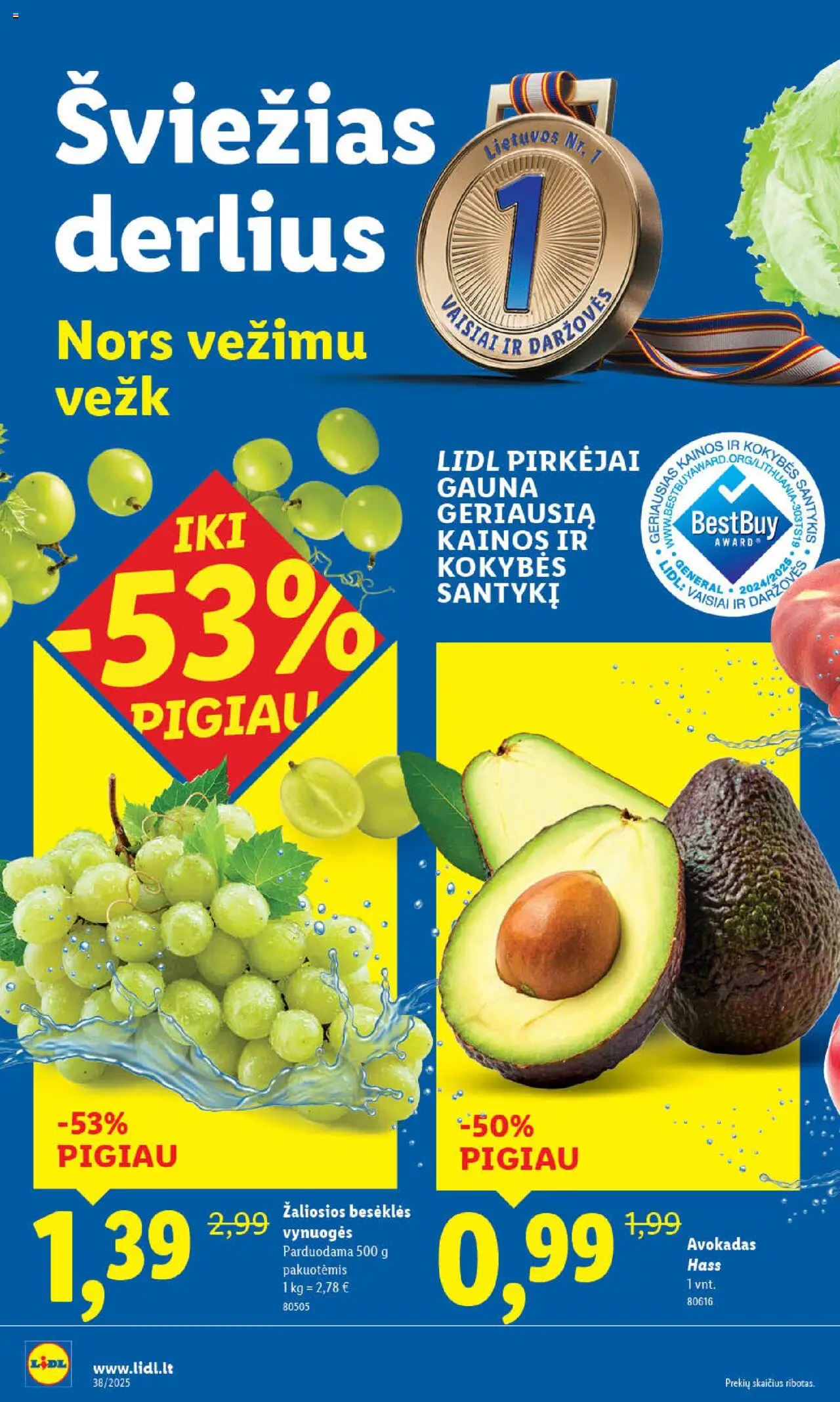 LIDL akcijos nuo 15.09.2025 | Puslapis: 4 | Prekių: Vynuogės